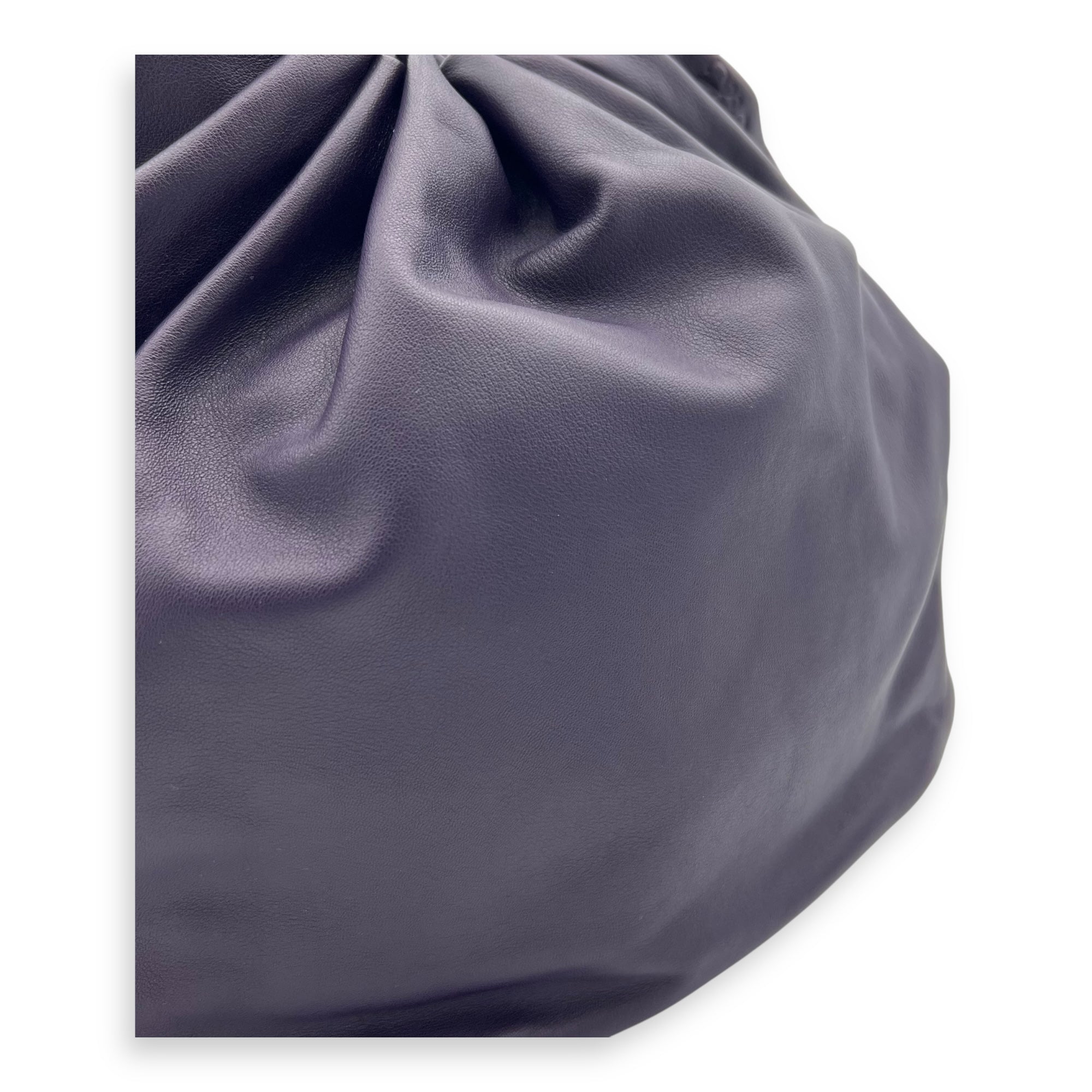 Bounce Top Handle Bag Purple in Calfskin, Silver hardware - Image 10