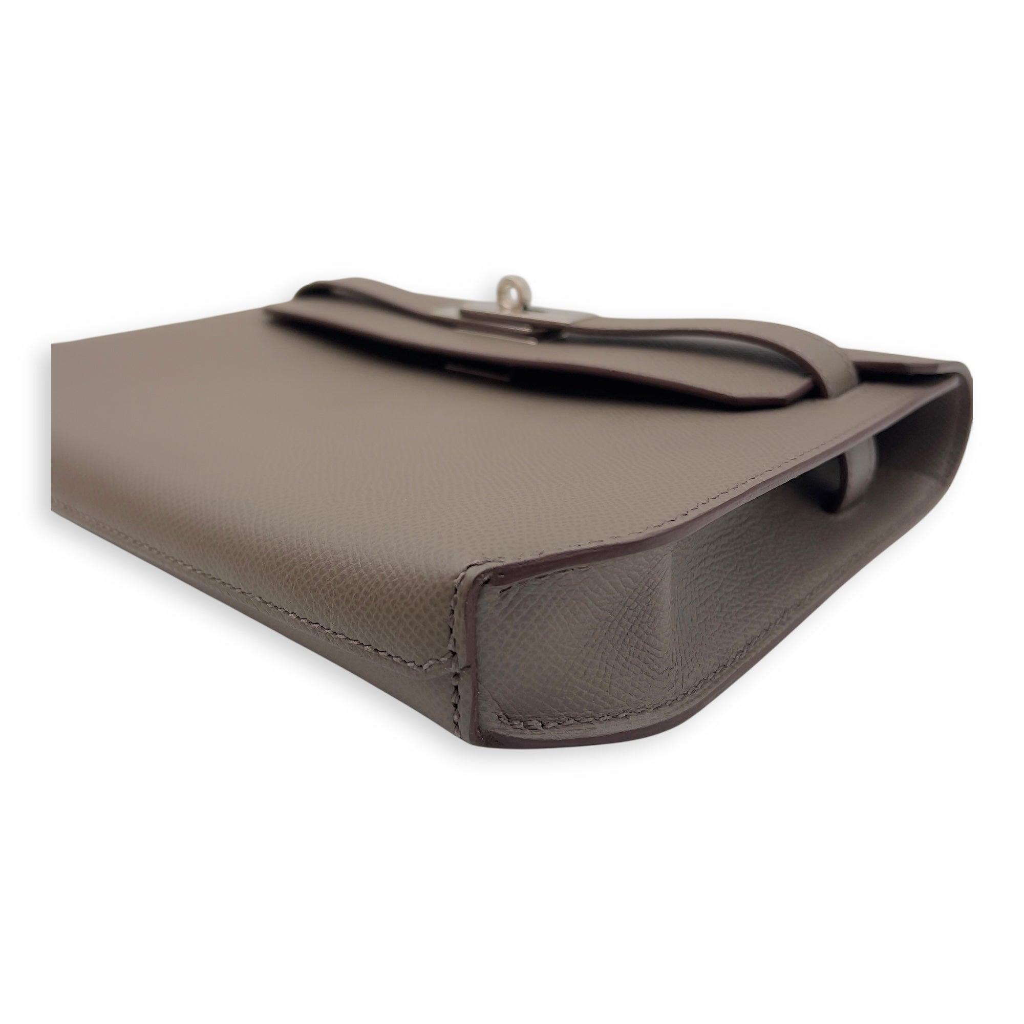 Kelly Depeches 25 Etain Clutch in Epsom, Palladium hardware - Image 8