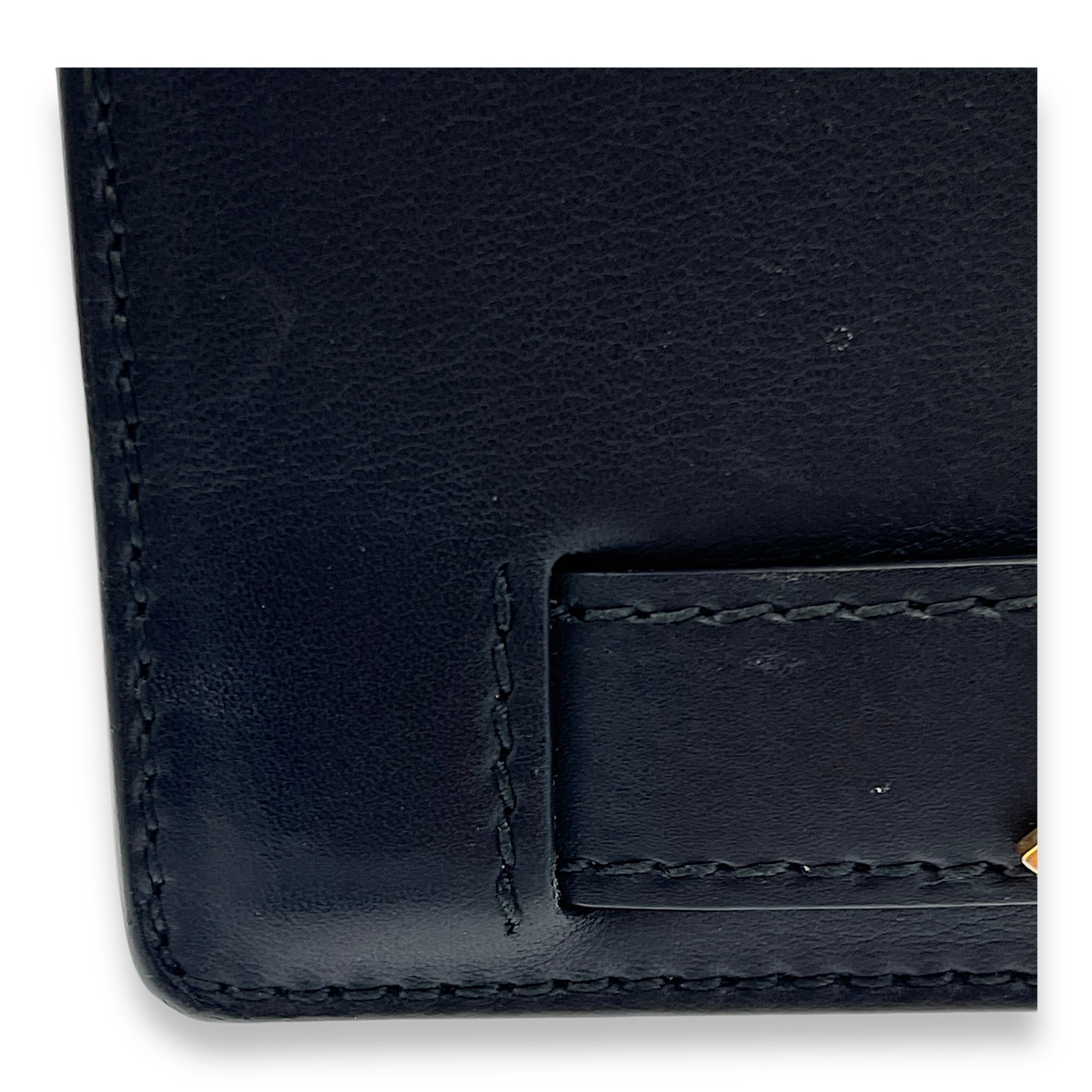J'adior Black Wallet On Chain in Lambskin, Gold hardware - Image 11