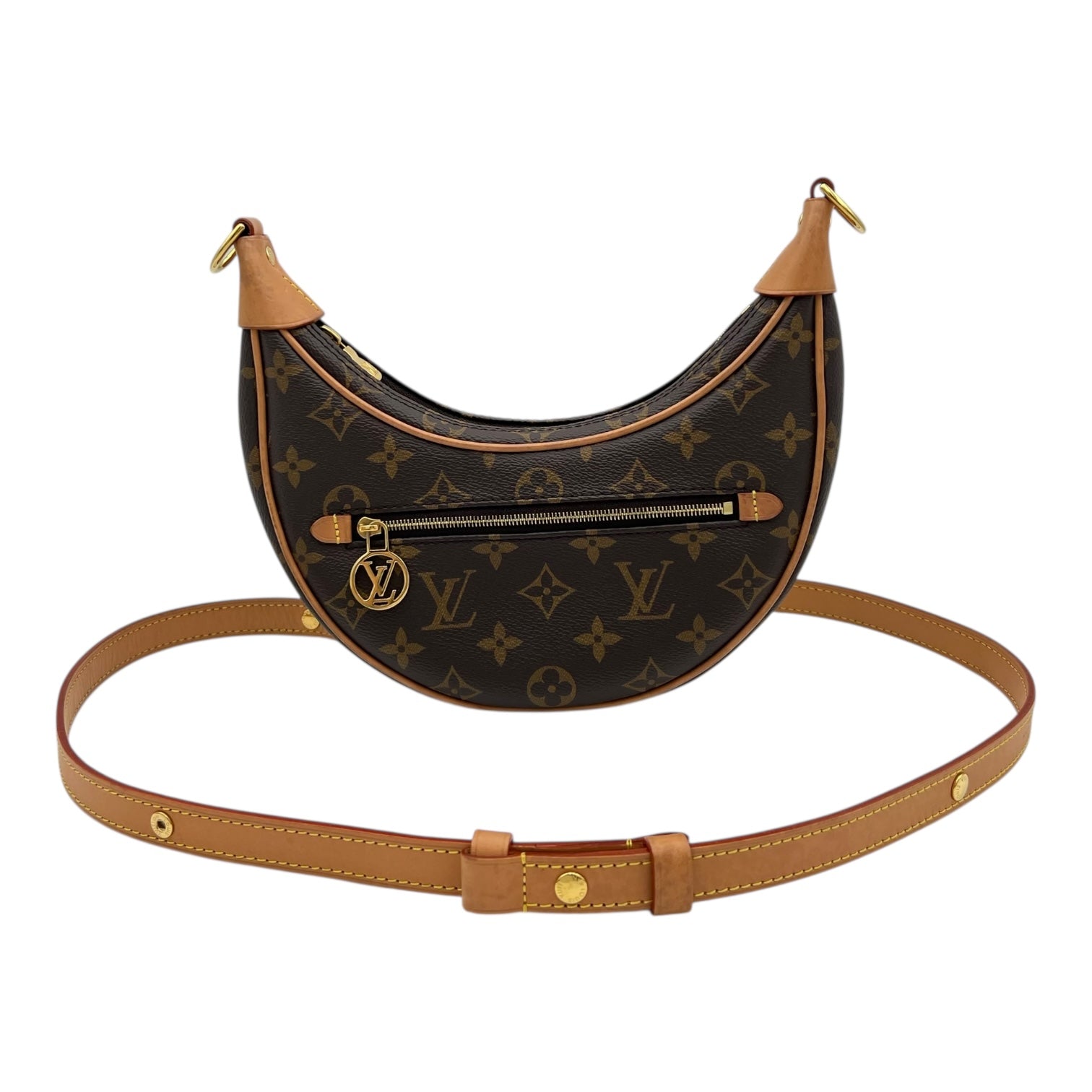 Loop Shoulder Bag Brown in Monogram Coated Canvas, Gold hardware - Image 12