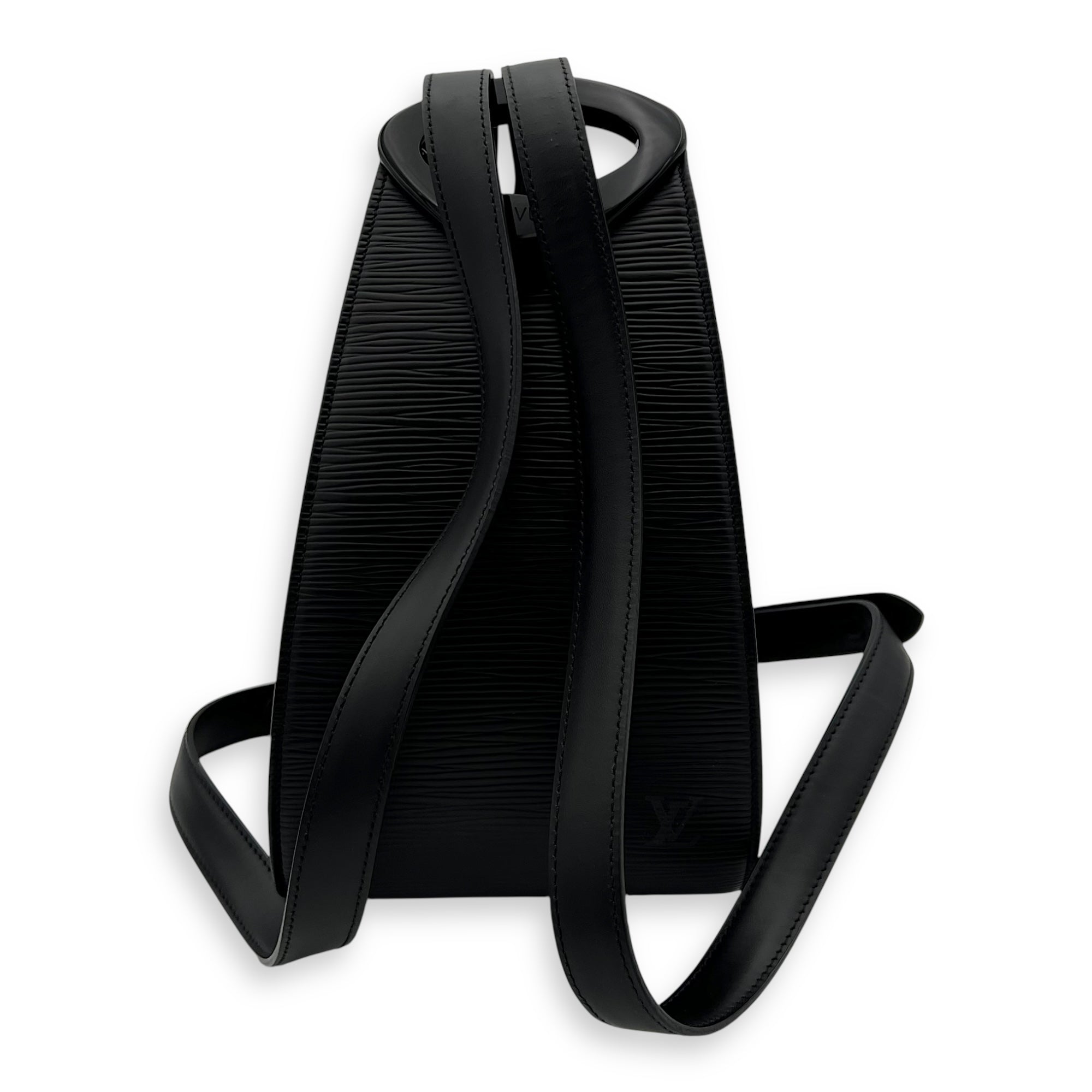 Minuit Crossbody Bag Black in Epi Leather, Enamel hardware - Image 11