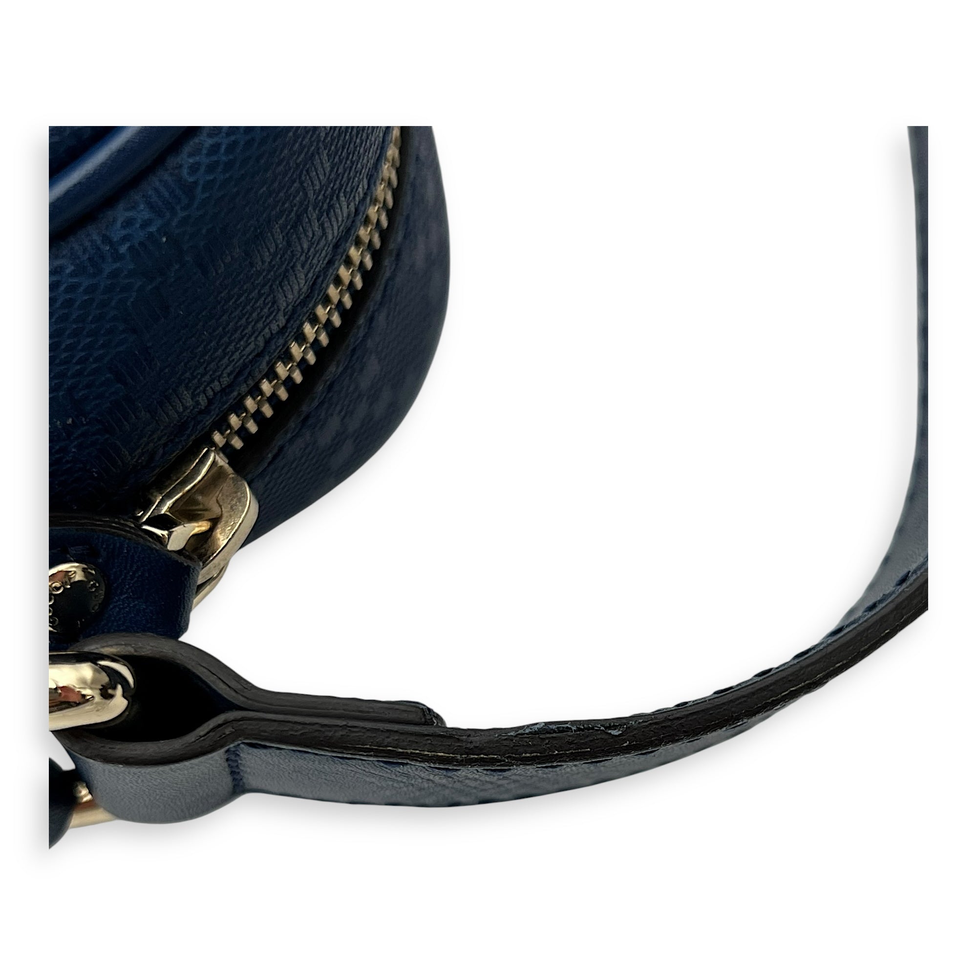 diamante Messenger Blue in Calfskin, Silver hardware - Image 14