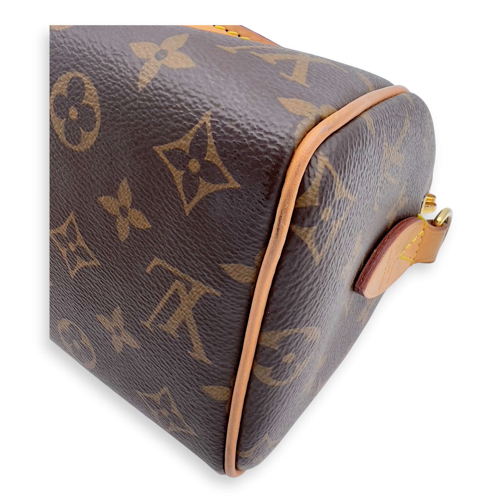 Speedy Bandouliere Top Handle Bag 20 Brown in Monogram Coated Canvas, Gold hardware - Image 11