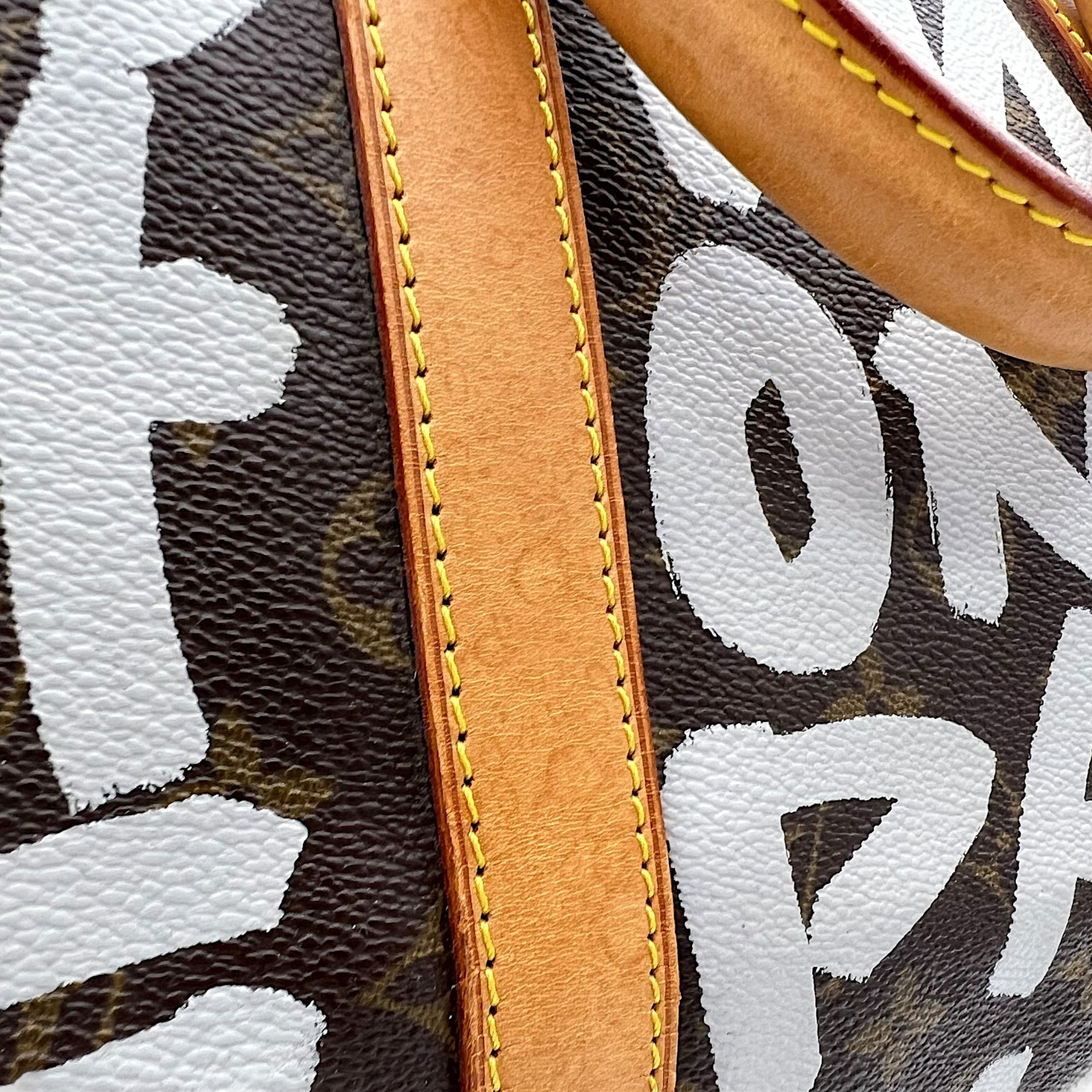 Stephen Sprouse Keepall 50 Brown Duffle Bag in Coated Canvas, Gold hardware - Image 14