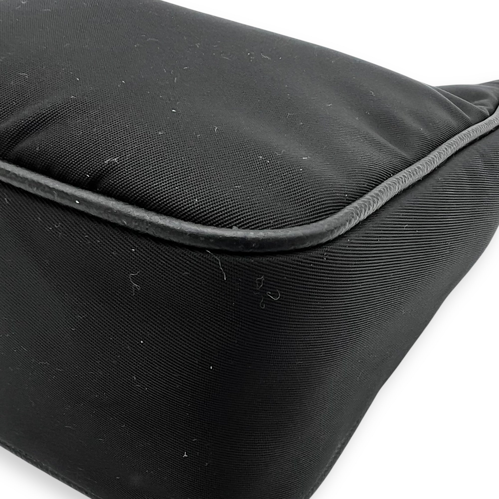 Re-Edition 2005 Crossbody Bag Black in Re-Nylon, Silver hardware - Image 10