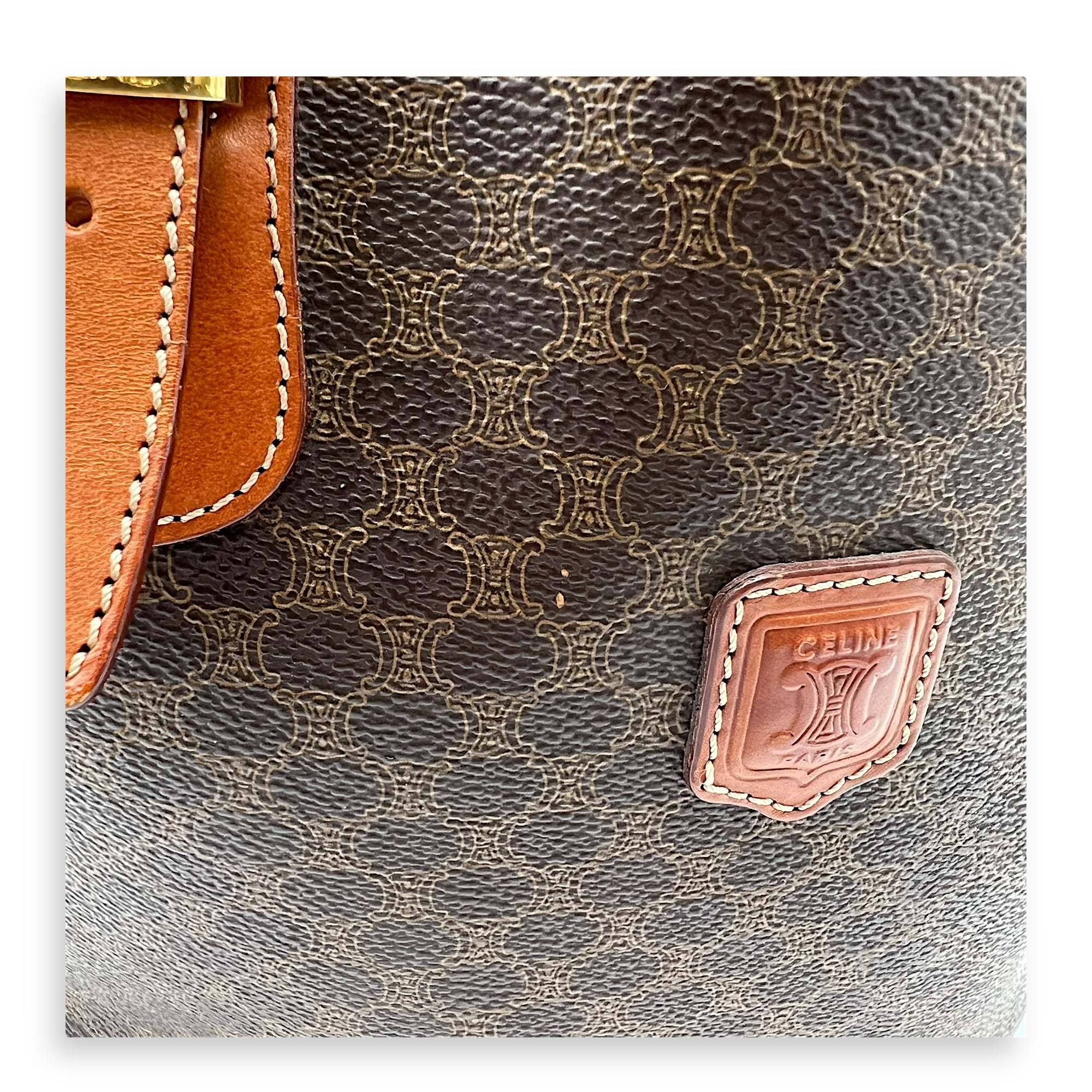 Macadam Shoulder Bag Brown in Coated Canvas, Gold hardware - Image 11