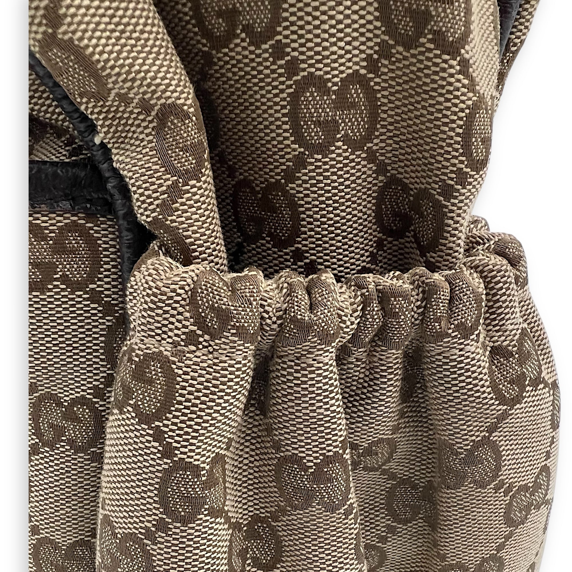 GG Shoulder Bag Brown in Canvas, Silver hardware - Image 12