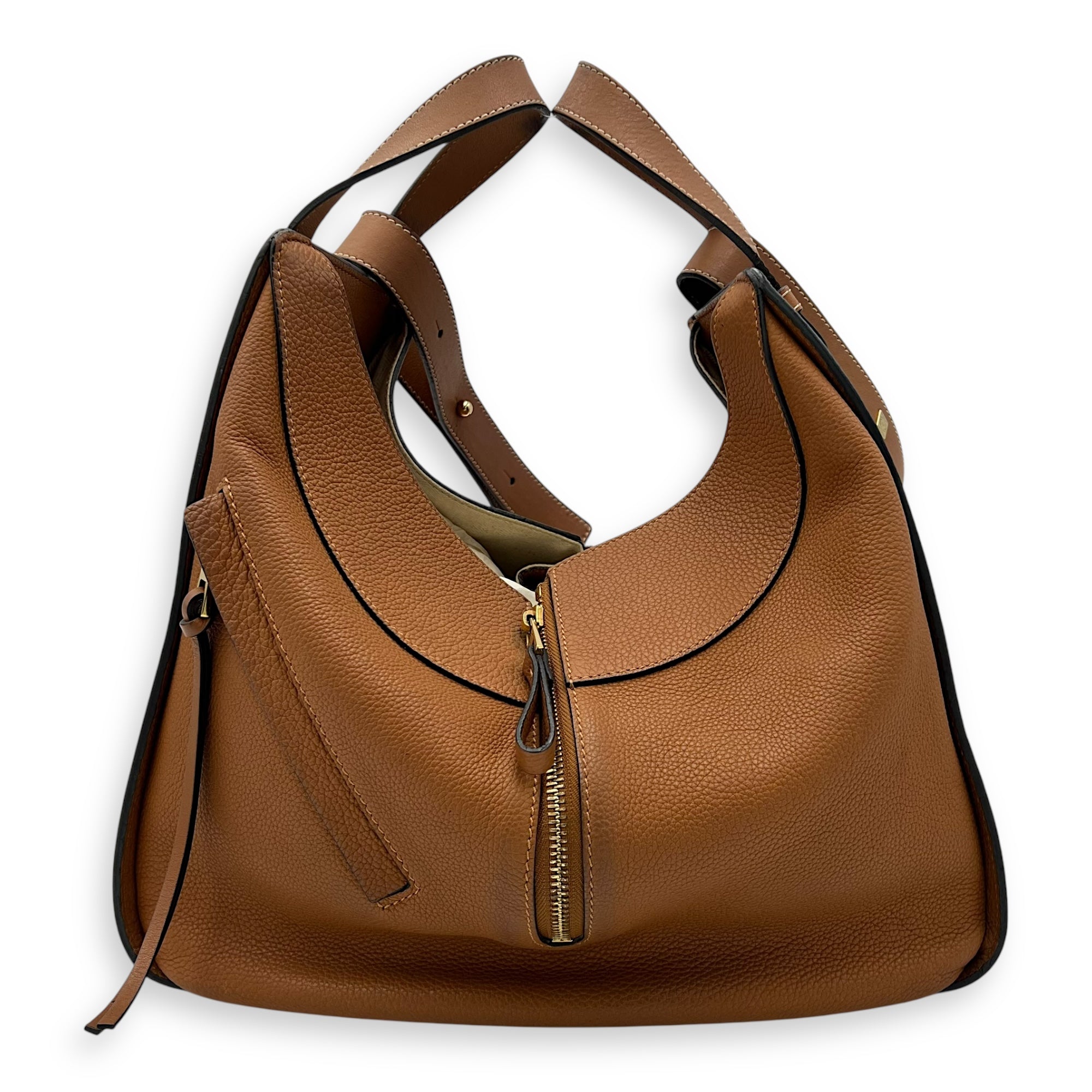 Hammock Medium Brown Shoulder Bag in Calfskin, Gold hardware - Image 5