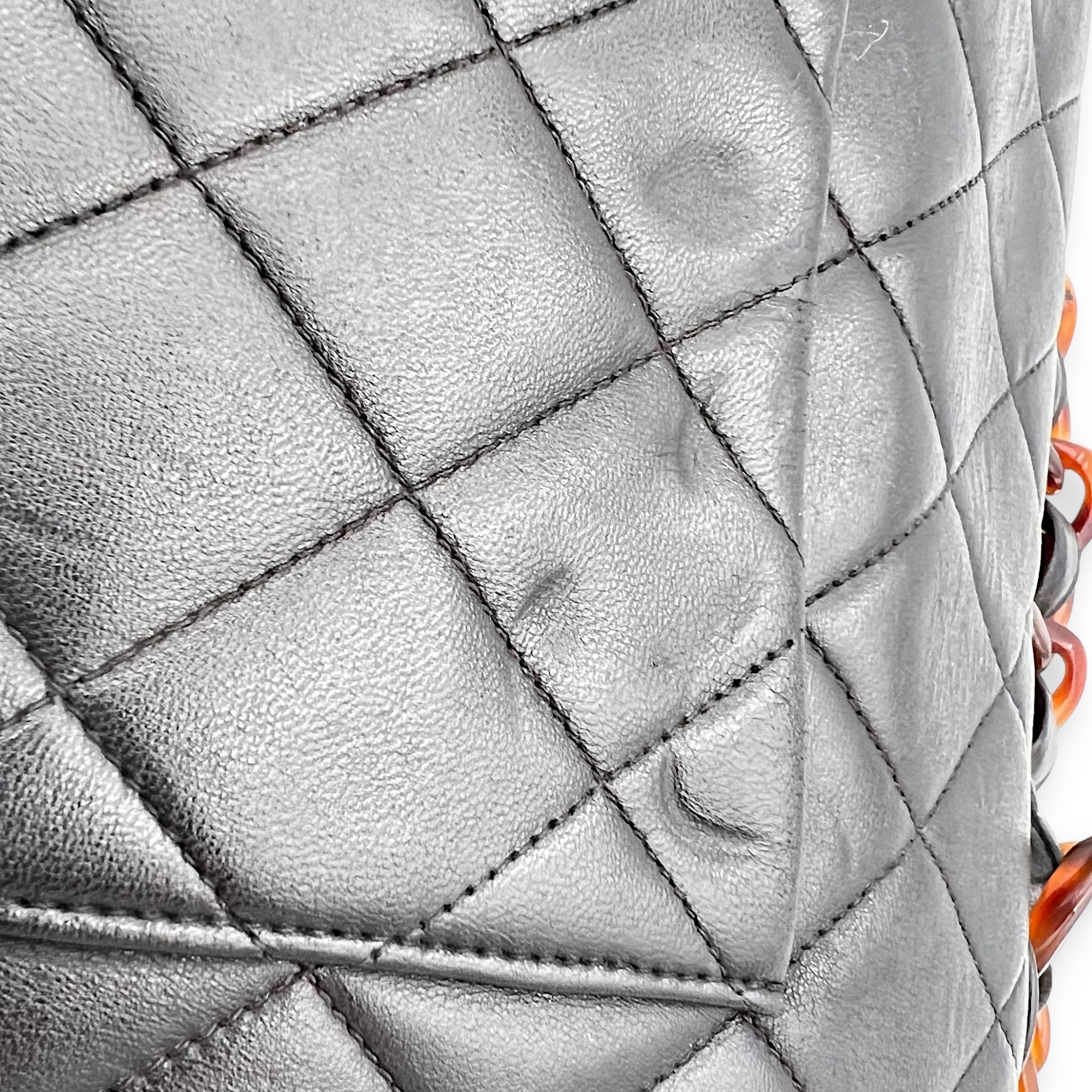 CC Quilted Tortoise Shell Shoulder Bag Black in Lambskin, tortoise shell hardware - Image 15