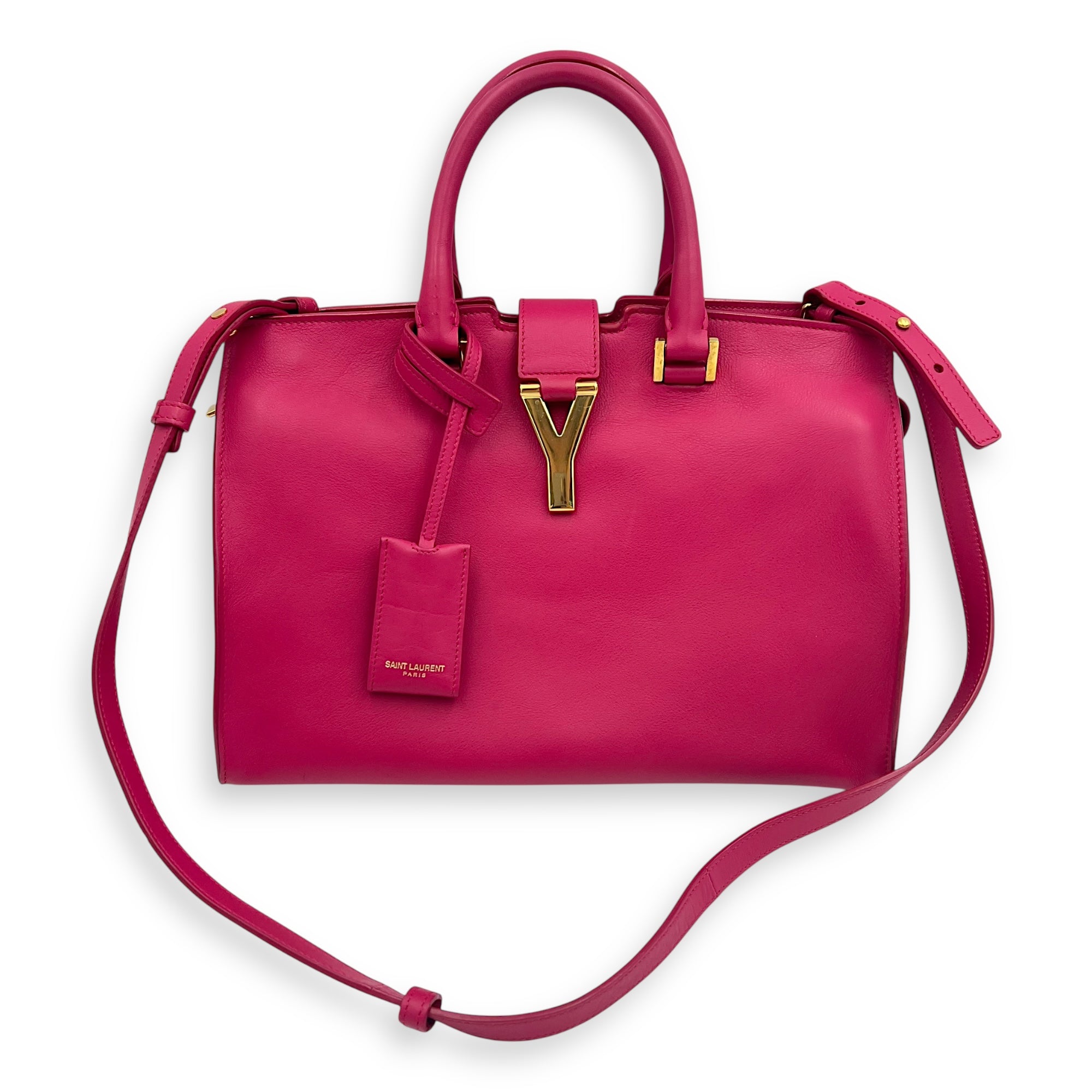 Chyc Top Handle Bag Pink in Calfskin, Gold hardware - Image 13