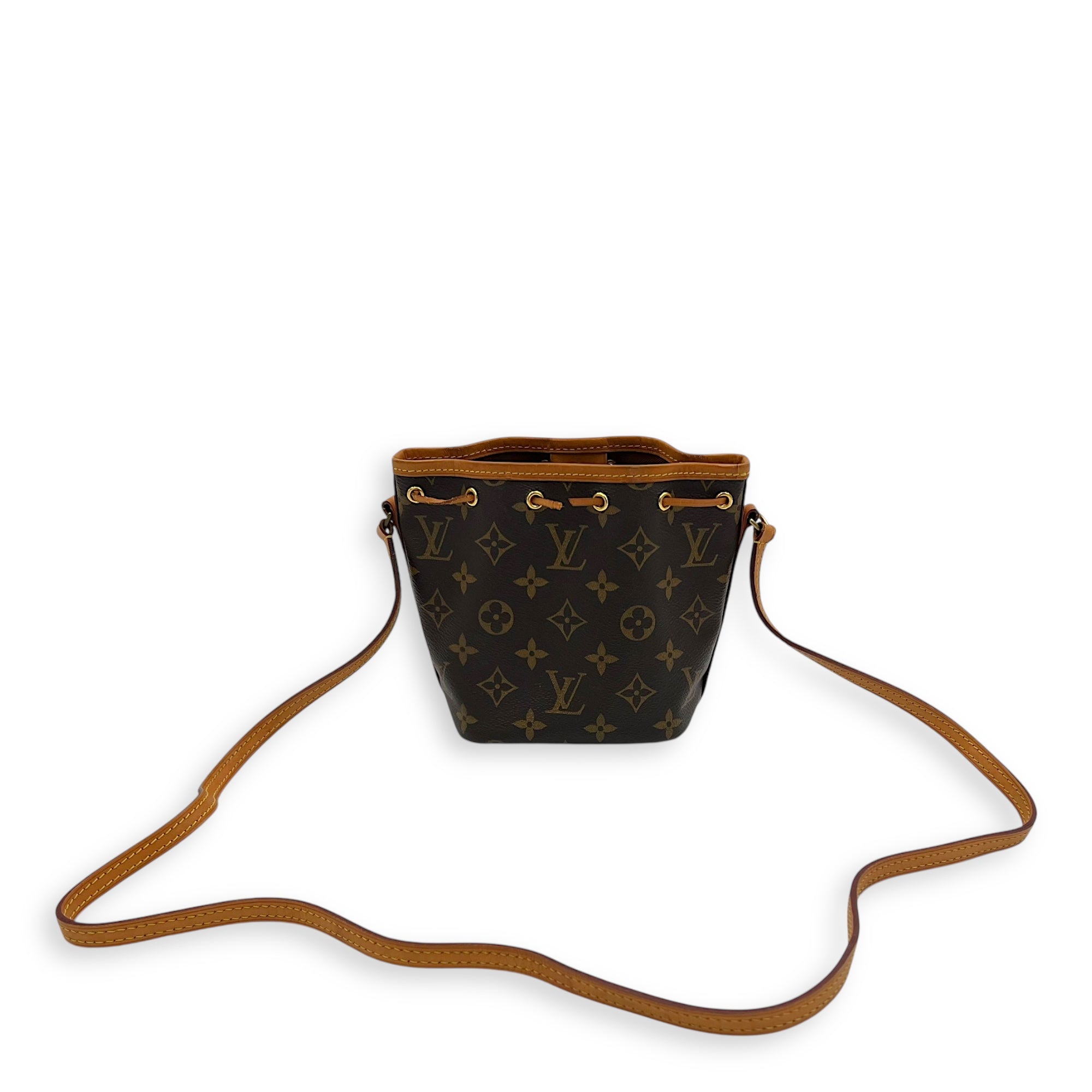 Noe Bucket Bag Brown in Monogram Coated Canvas, Gold hardware - Image 16