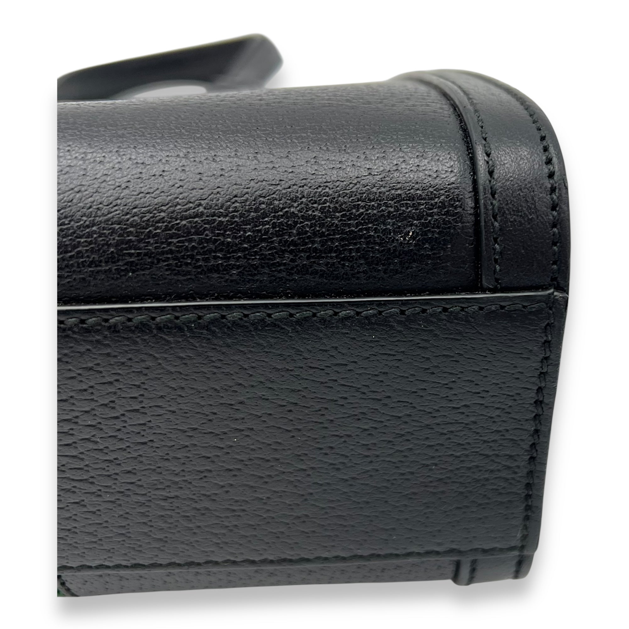 Ophidia Top Handle Bag Black in Calfskin, Gold hardware - Image 8