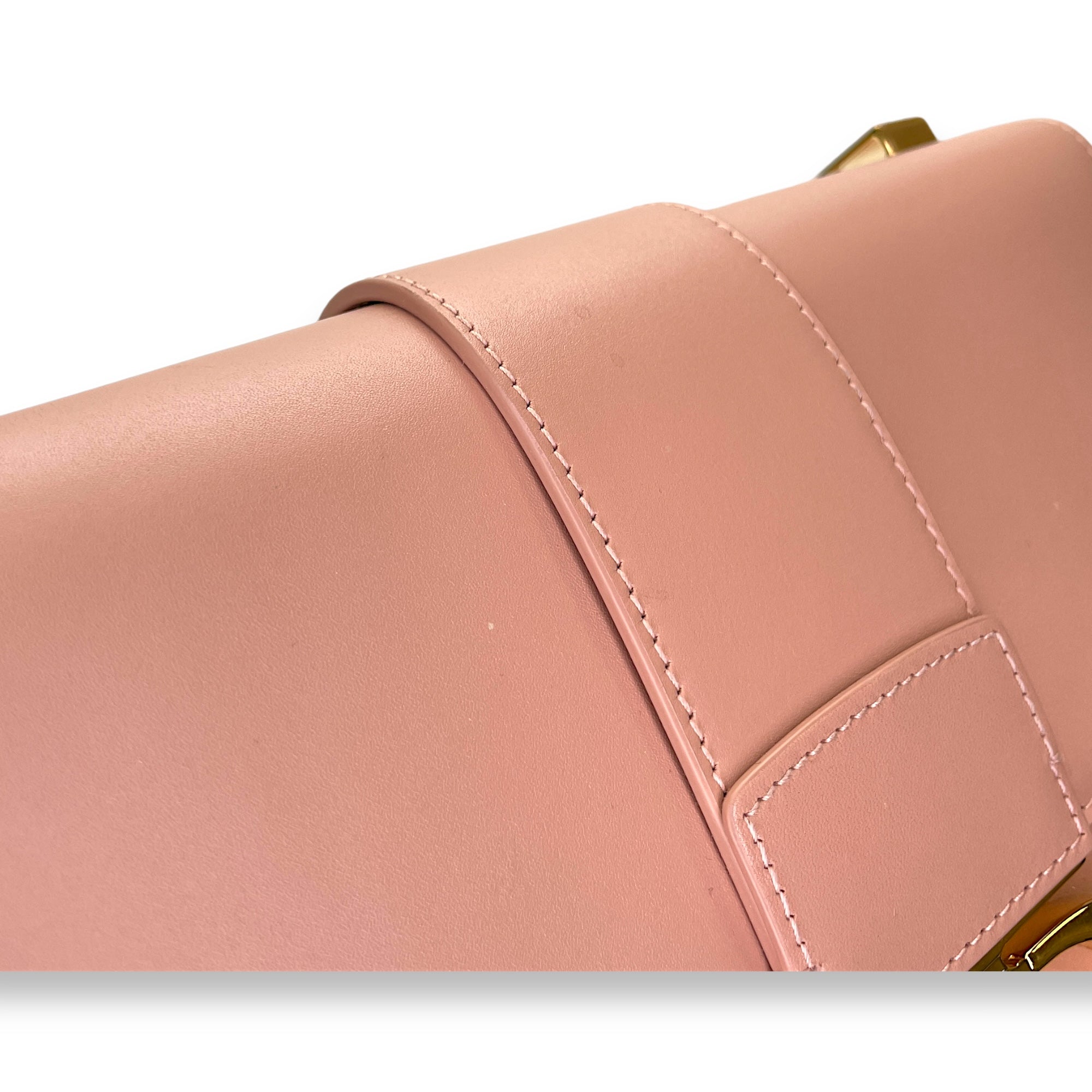 30 Montaigne Medium Pink Crossbody Bag in Calfskin, Gold hardware - Image 7