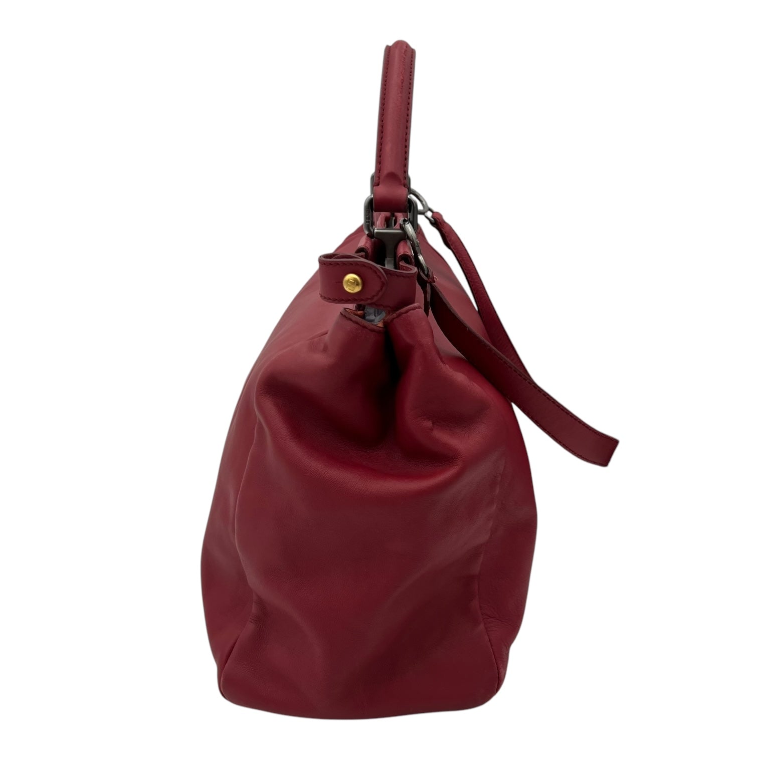 Peekaboo Top Handle Bag Red in Calfskin, Mixed hardware - Image 5