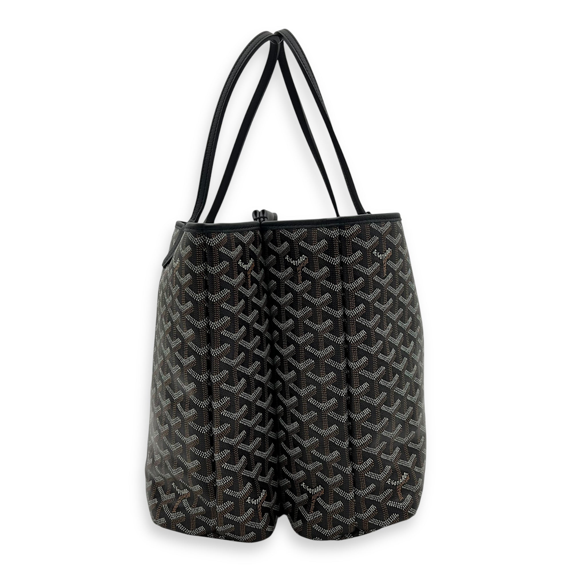 Isabelle PM Black Tote Bag in Coated Canvas, Silver hardware - Image 5