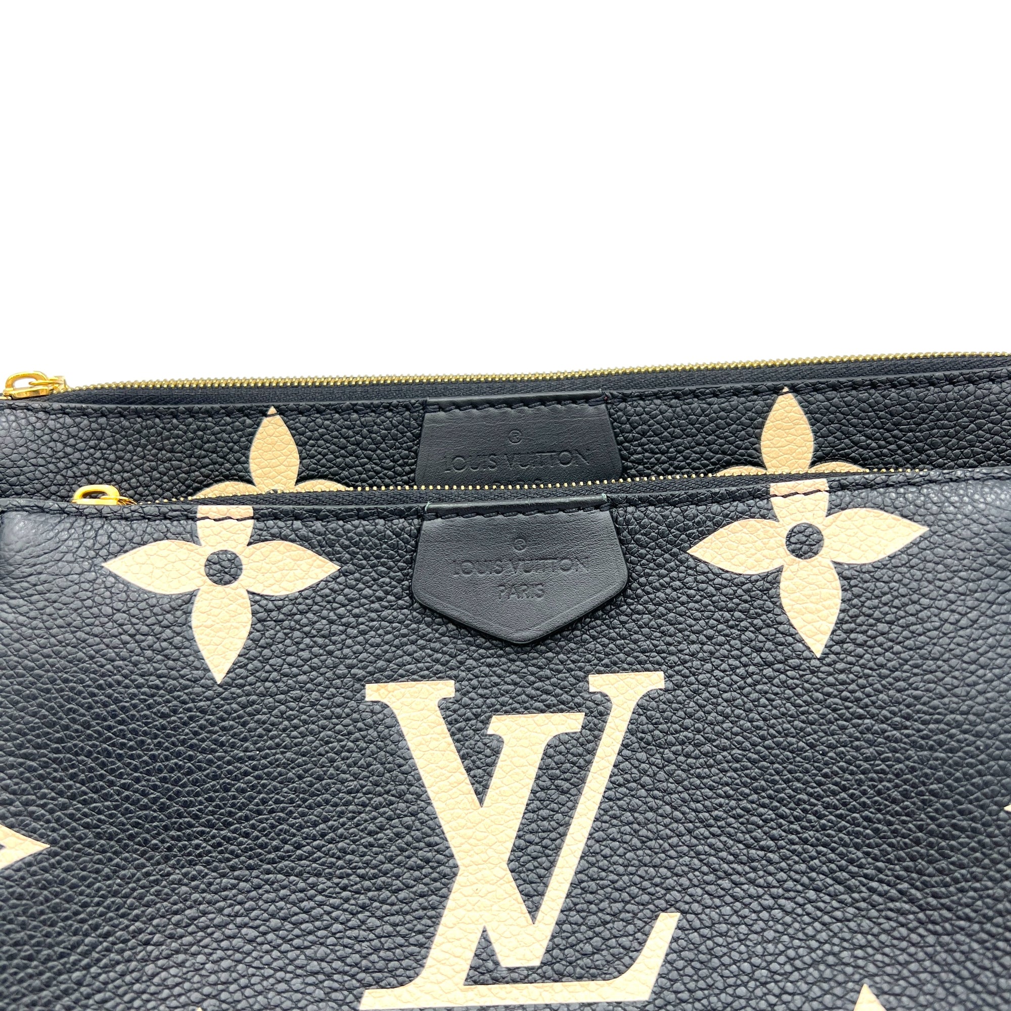 Multi-Pochette Accessoires Black Crossbody Bag in Empreinte Leather, Gold hardware - Image 8