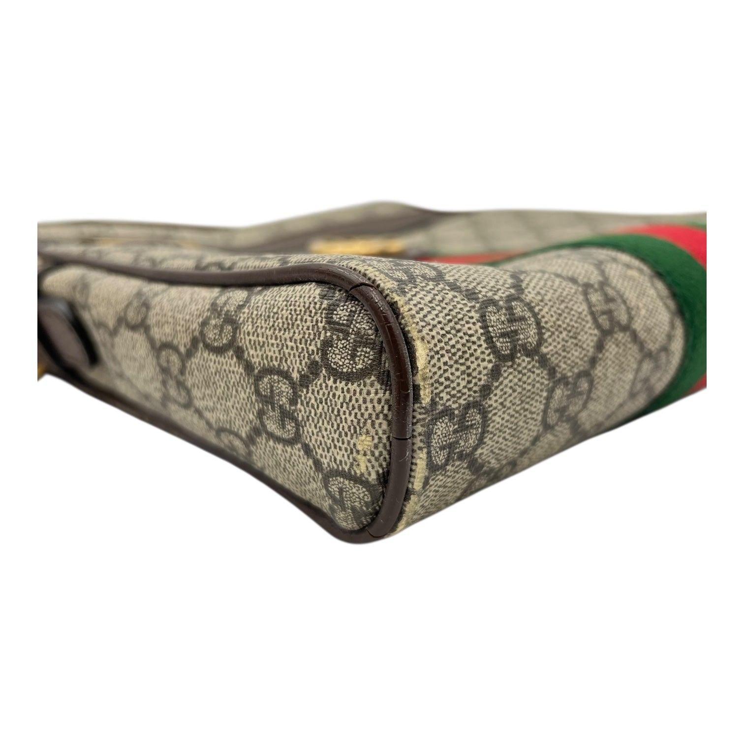 Ophidia Crossbody Bag Brown in Monogram Coated Canvas, Gold hardware - Image 8