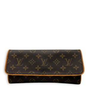 Florentine Belt Bag Brown in Monogram Coated Canvas, Gold hardware