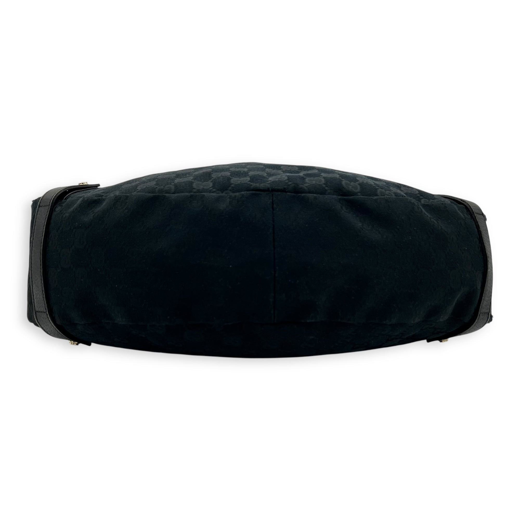 GG Shoulder Bag Black in Canvas, Gold hardware - Image 6