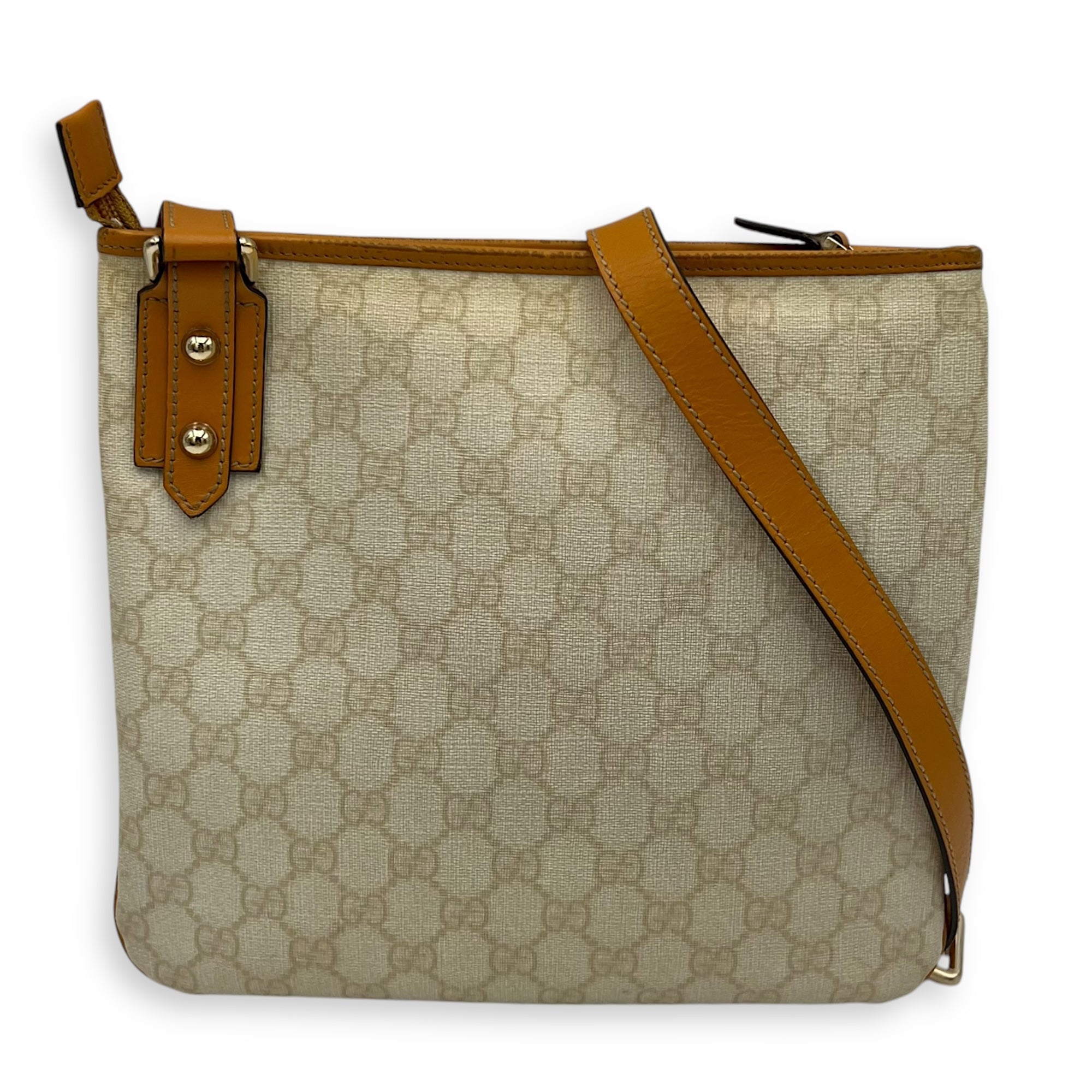 GG Crossbody Bag White in Coated Canvas - Image 13