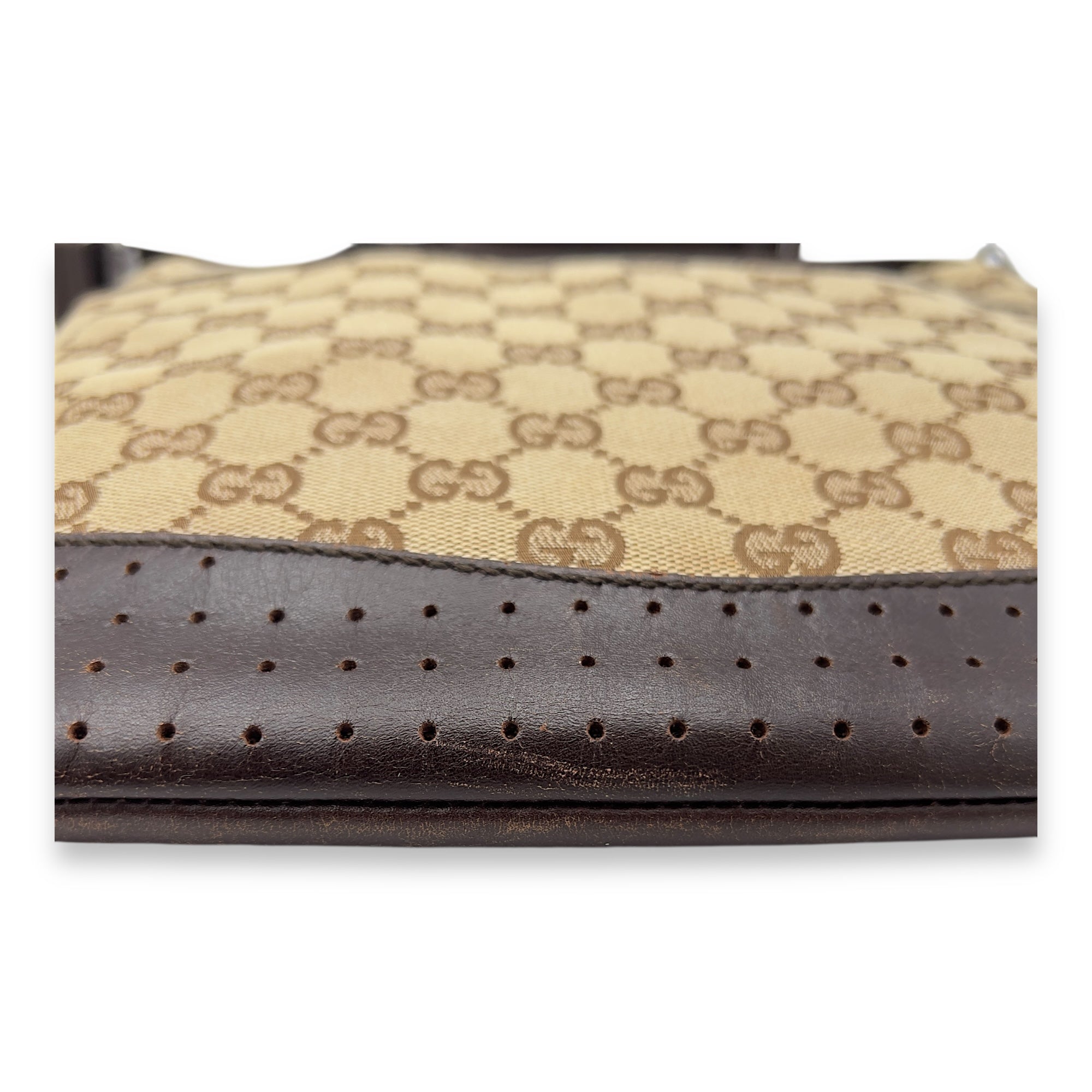 GG Crossbody Bag Brown in Canvas, Gold hardware - Image 10