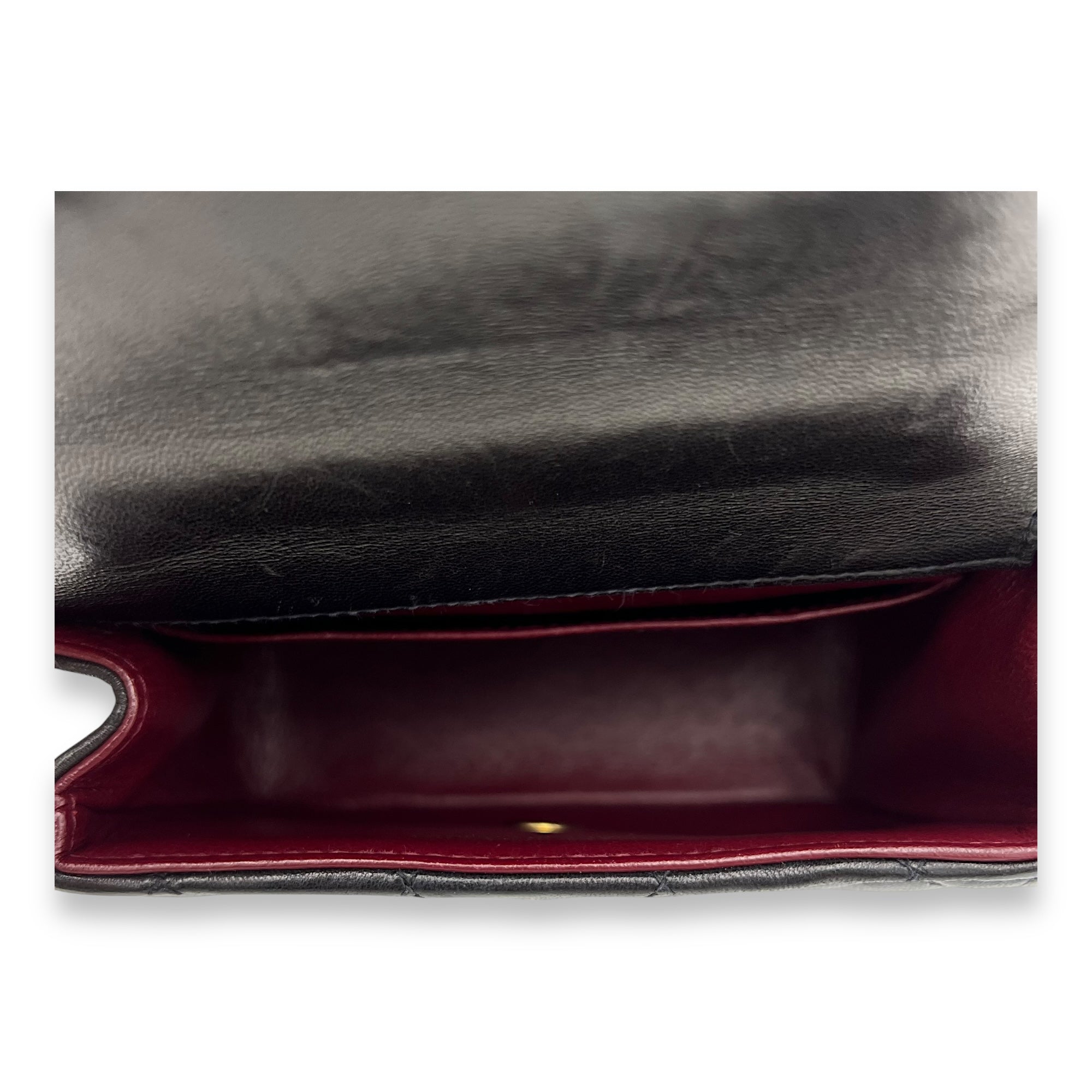 Kelly Parent and Child Black Top Handle Bag in Lambskin, Gold hardware - Image 8