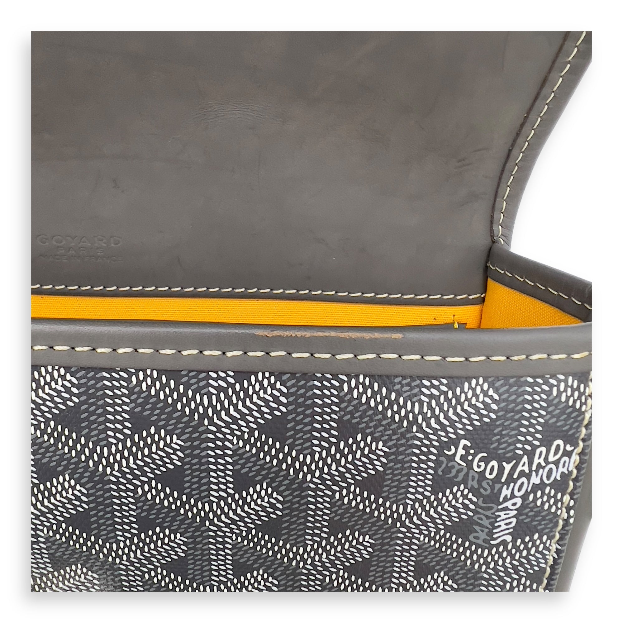 Belvedere Crossbody Bag Grey in Coated Canvas, Silver hardware - Image 8