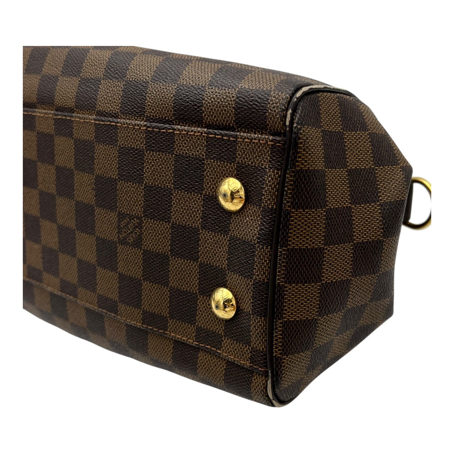 Trevi PM Damier Ebene Top Handle Bag in Coated Canvas, Gold hardware - Image 17