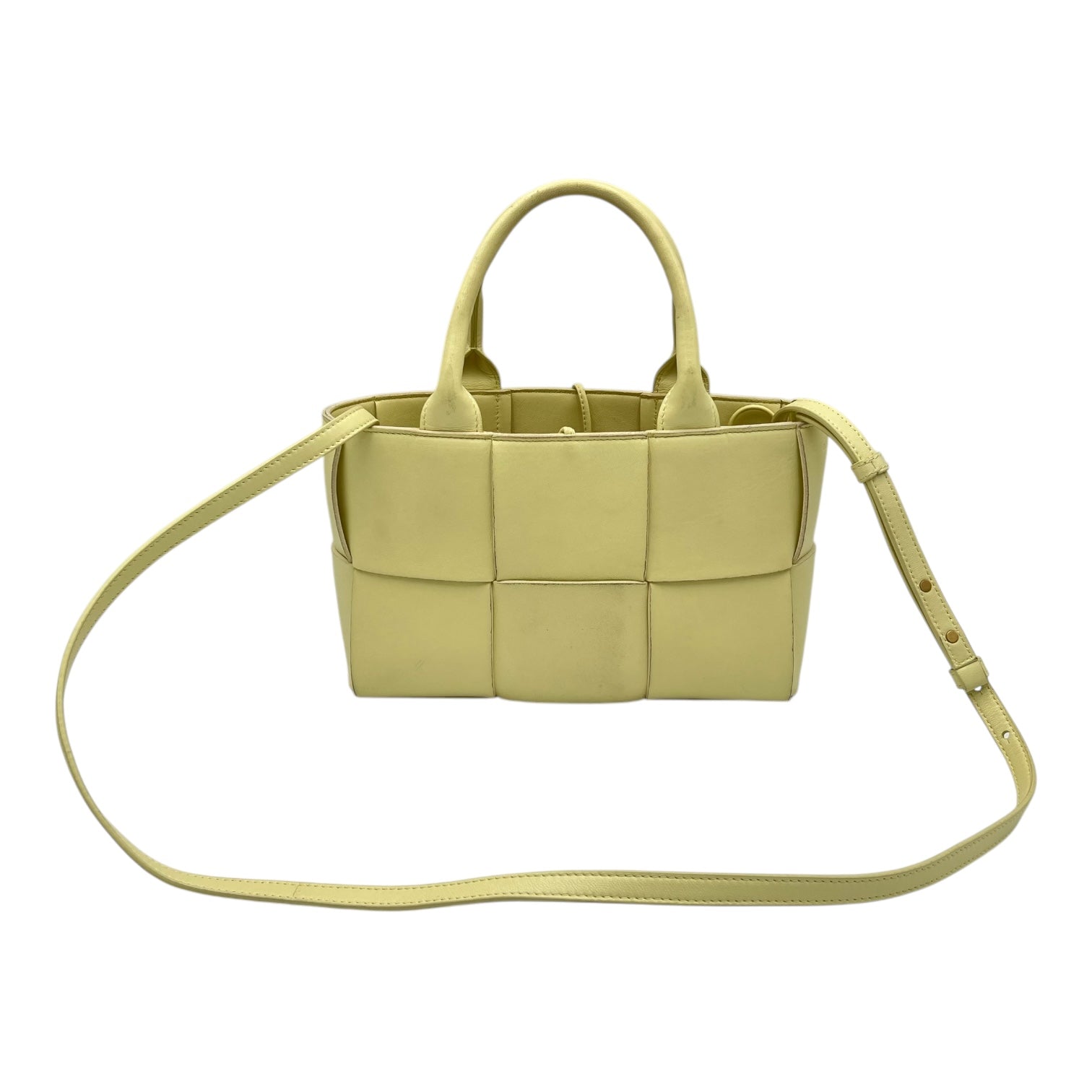 Arco Yellow Tote Bag in Lambskin - Image 12