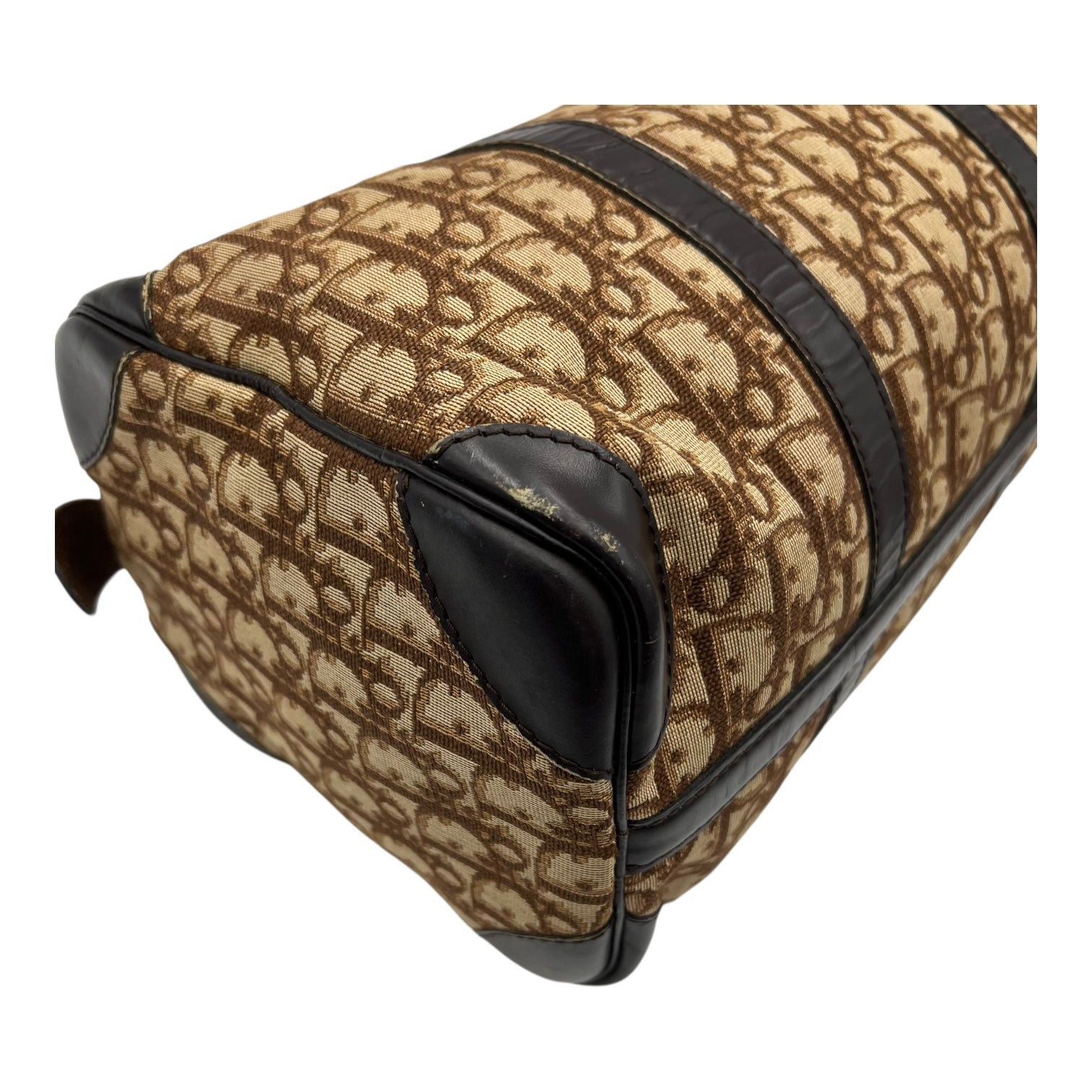 Trotteur Top Handle Bag Brown in Coated Canvas, Silver hardware - Image 14