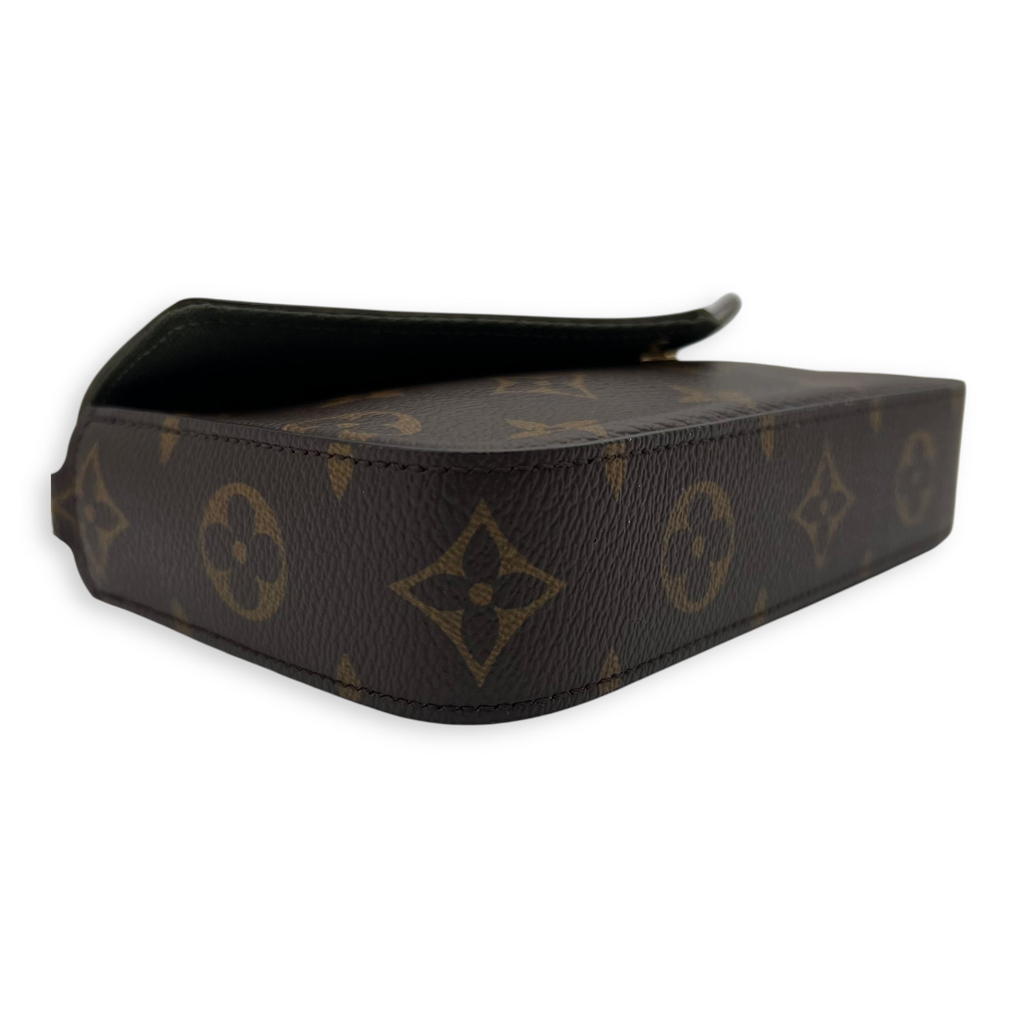 Felicie Strap & Go Brown Crossbody Bag in Monogram Coated Canvas, Gold hardware - Image 9