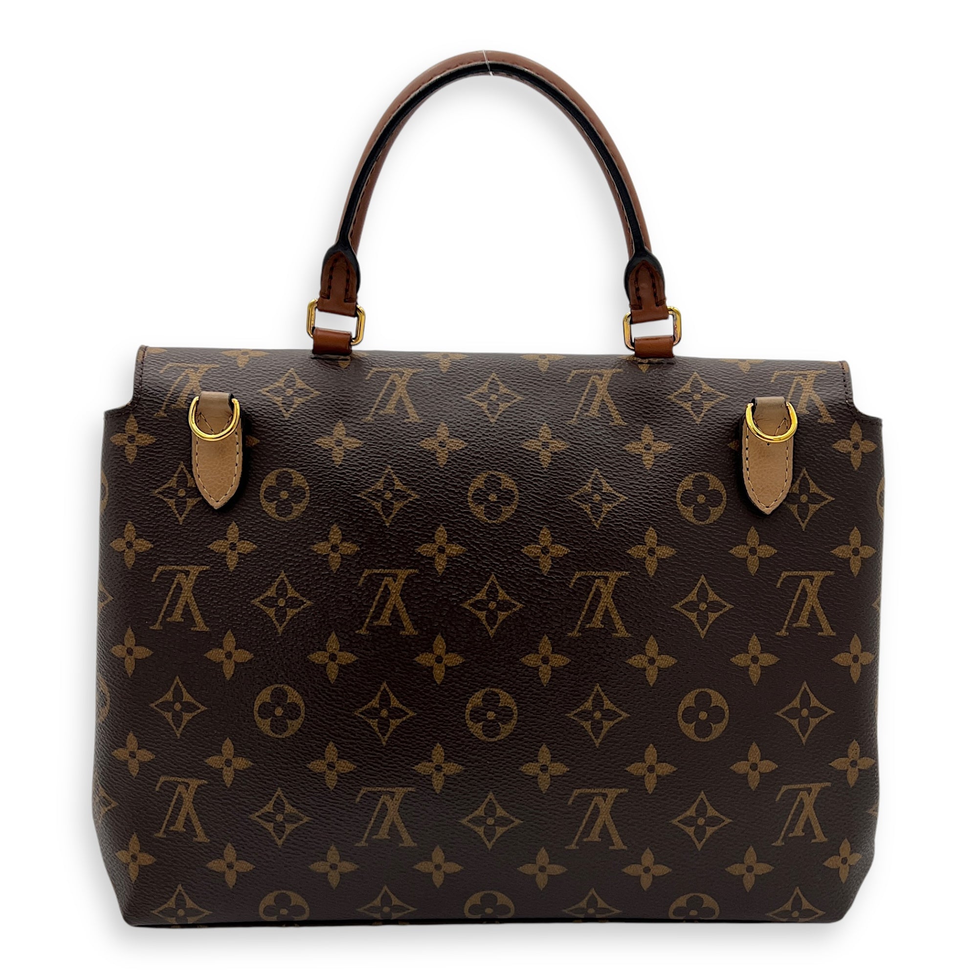 Marignan Top Handle Bag Brown in Monogram Coated Canvas, Gold hardware - Image 3