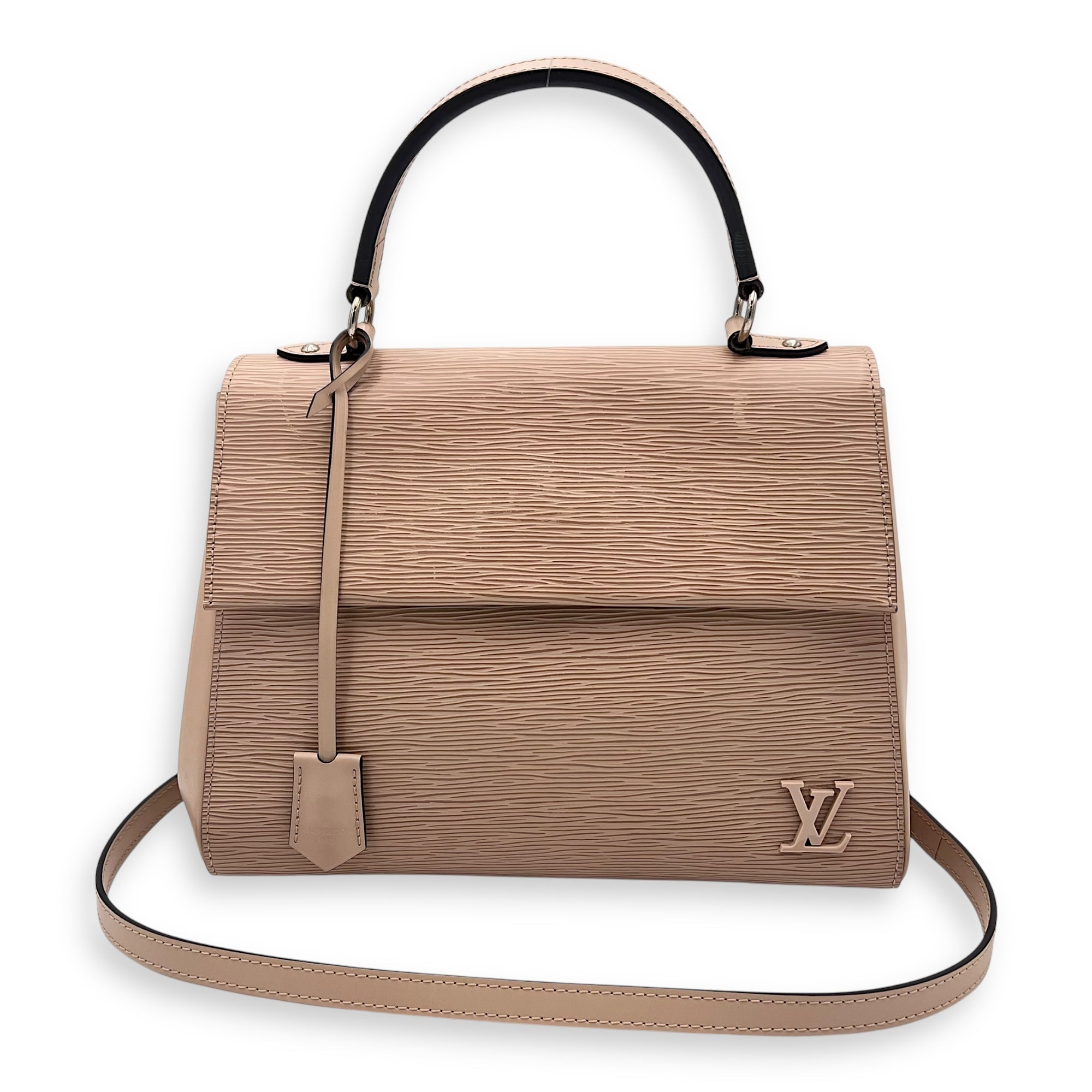 Cluny MM Top handle bag in Epi leather, Silver Hardware - Image 14