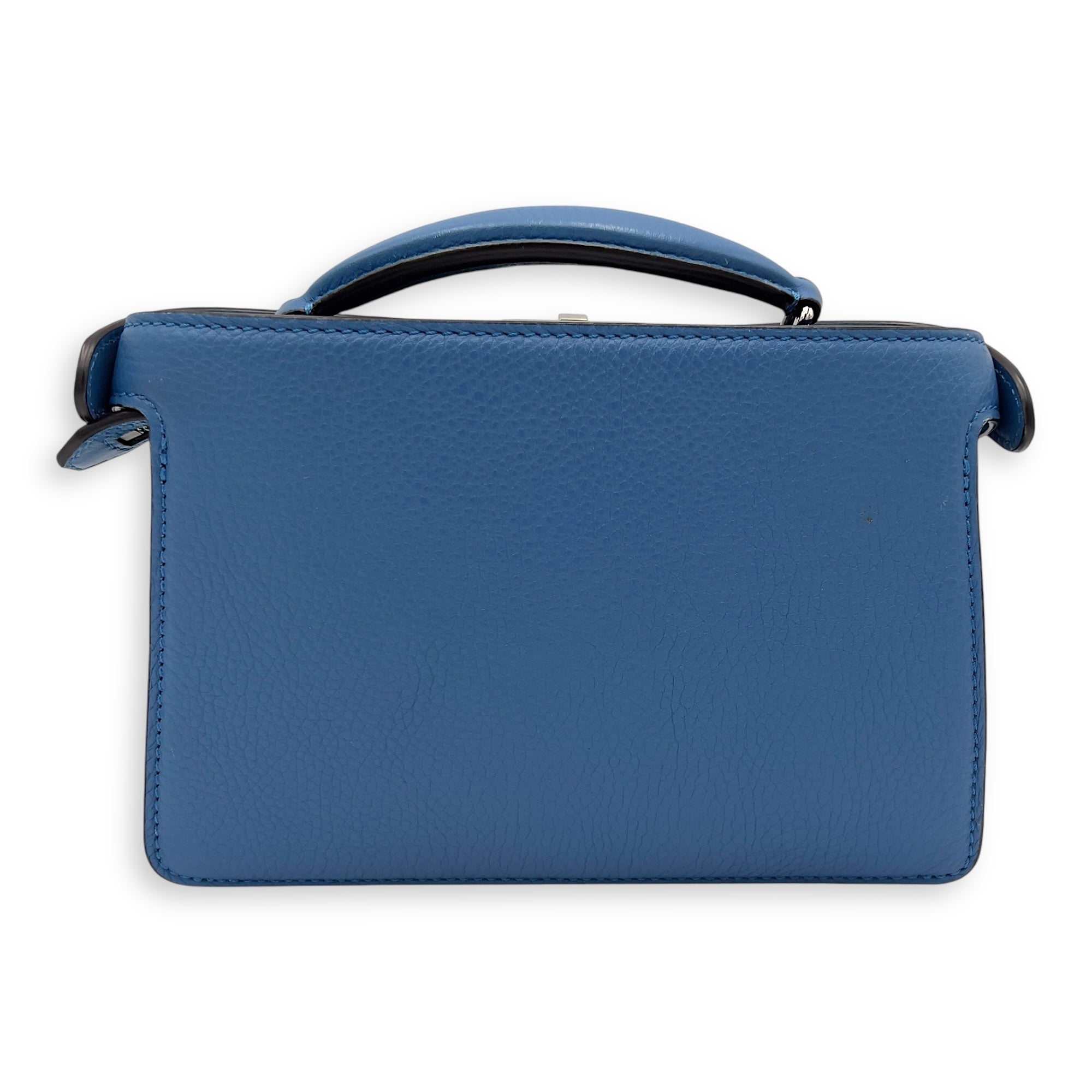 ISeeU Petite Blue Top Handle Bag in Calfskin, Silver hardware - Image 14