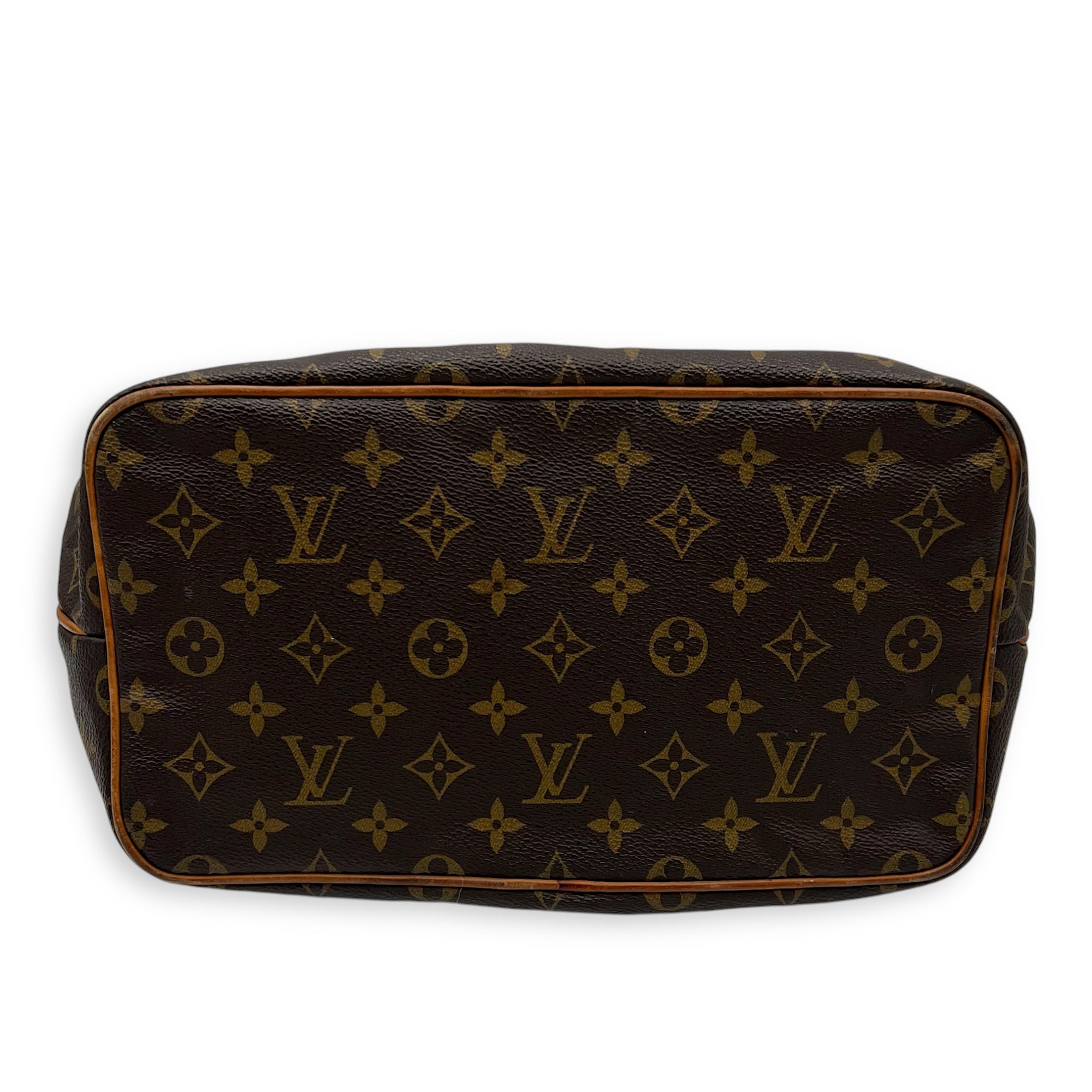 Palermo PM Brown Top Handle Bag in Monogram Coated Canvas, Gold hardware - Image 6