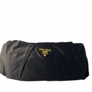 Prada Black Satin Clutch