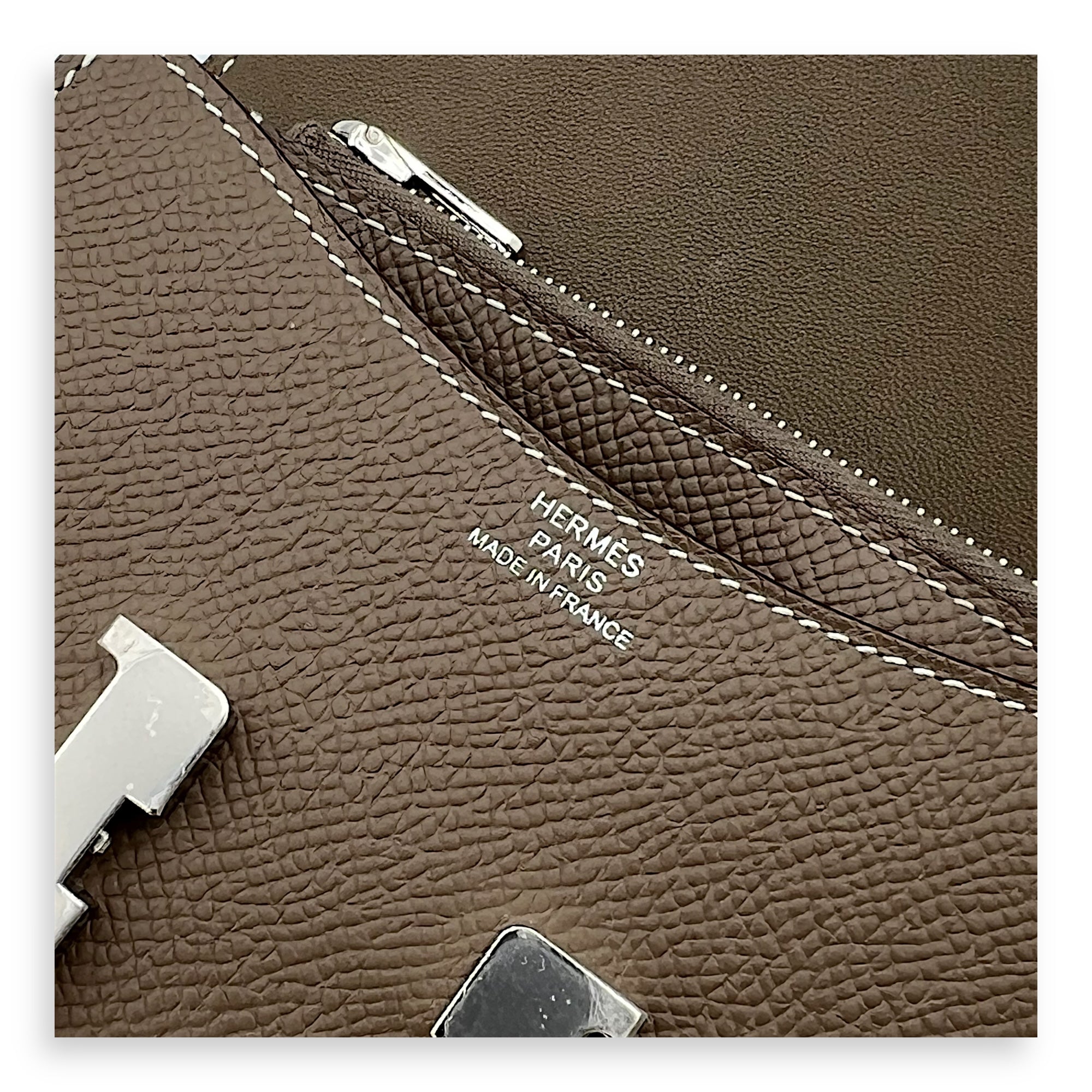 Constance Slim Compact Brown in Epsom, Palladium hardware - Image 10