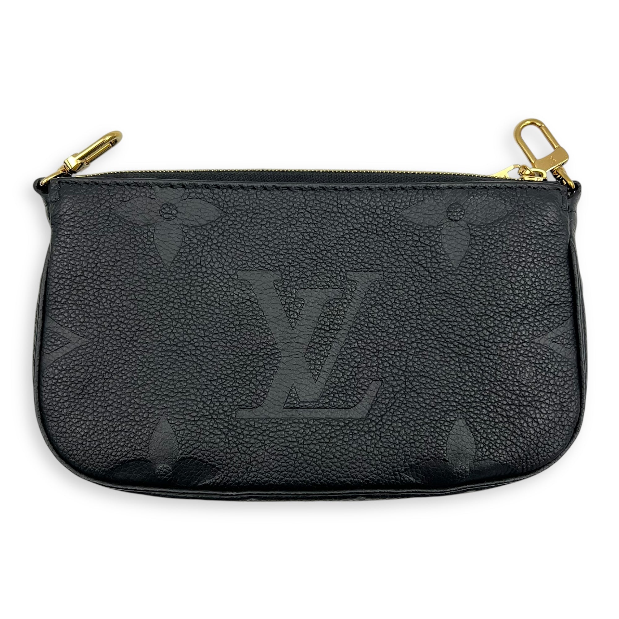 Multi-Pochette Accessoires Shoulder Bag Black in Empreinte Leather, Gold hardware - Image 8