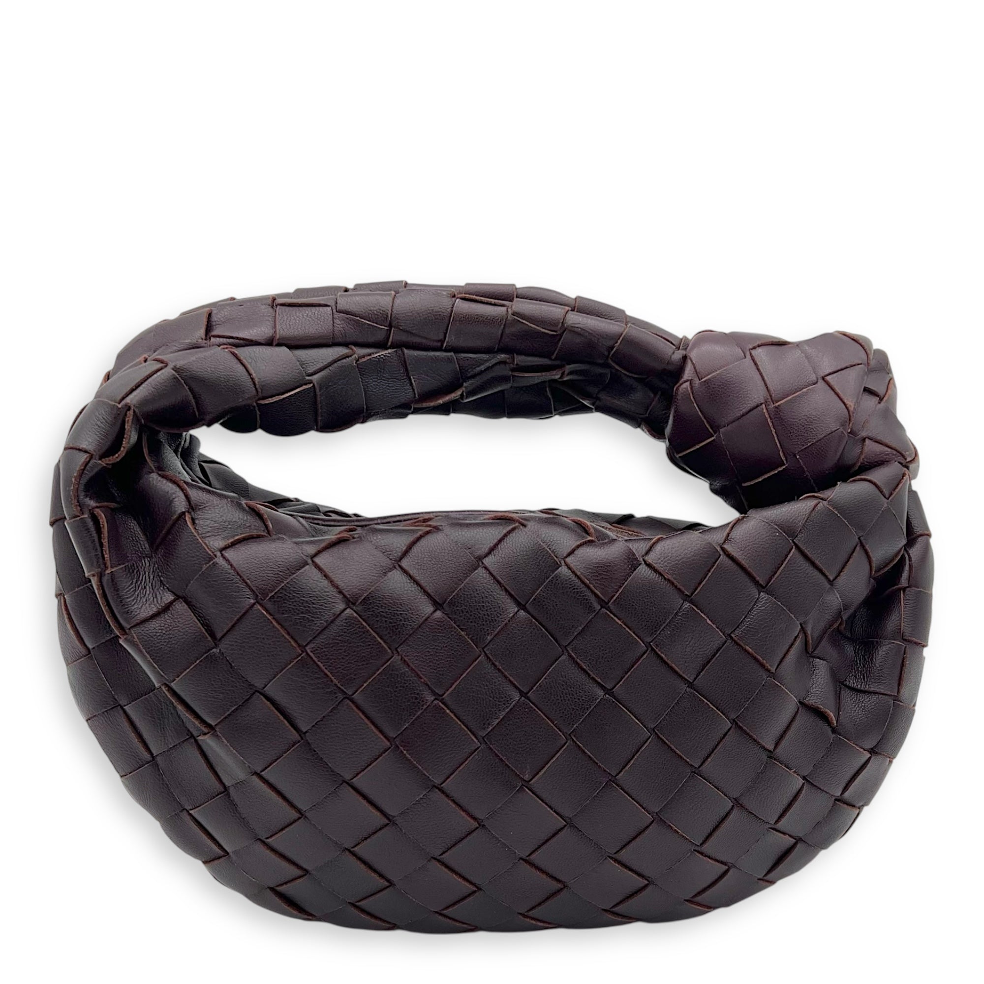 Jodie Clutch maroon in Calfskin, Gold hardware - Image 3