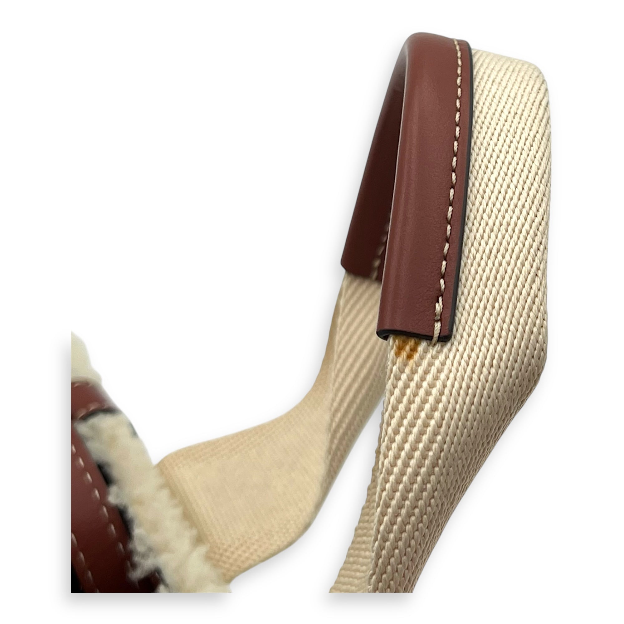 Woody Tote Bag Small Beige in Wool, Gold hardware - Image 11