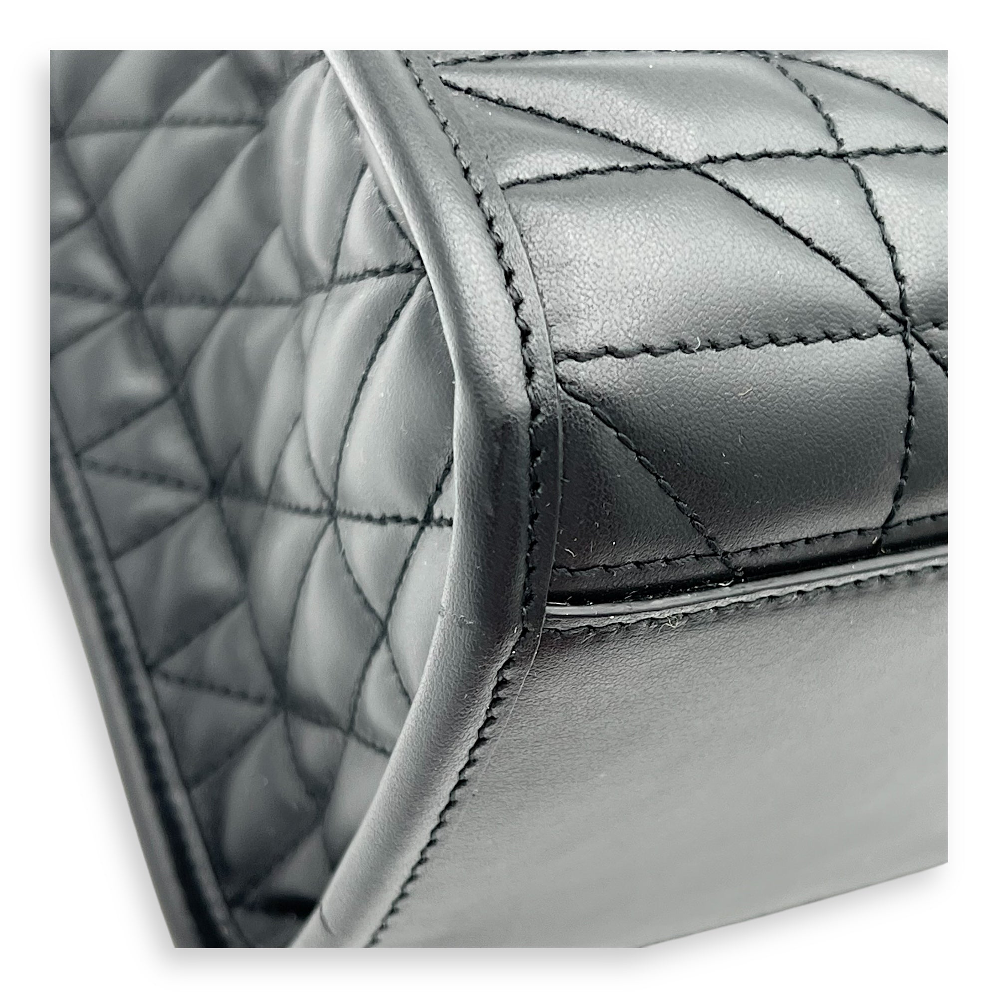 GG Marmont Tote Bag Black in Calfskin, Silver hardware - Image 8