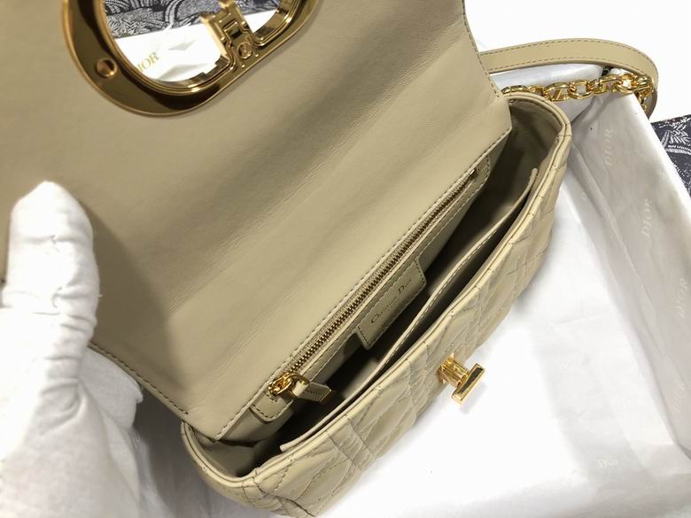 Small Dior Caro Bag Beige Supple Cannage - Image 5