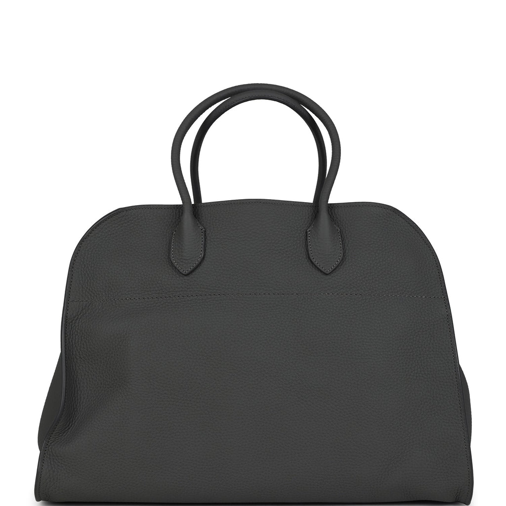 The Row Soft Margaux 15 Bag Timouse Grey Calfskin Silver Hardware - Image 5