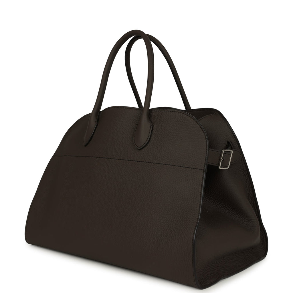 The Row Soft Margaux 15 Bag Mid Grey Calfskin Silver Hardware - Image 6