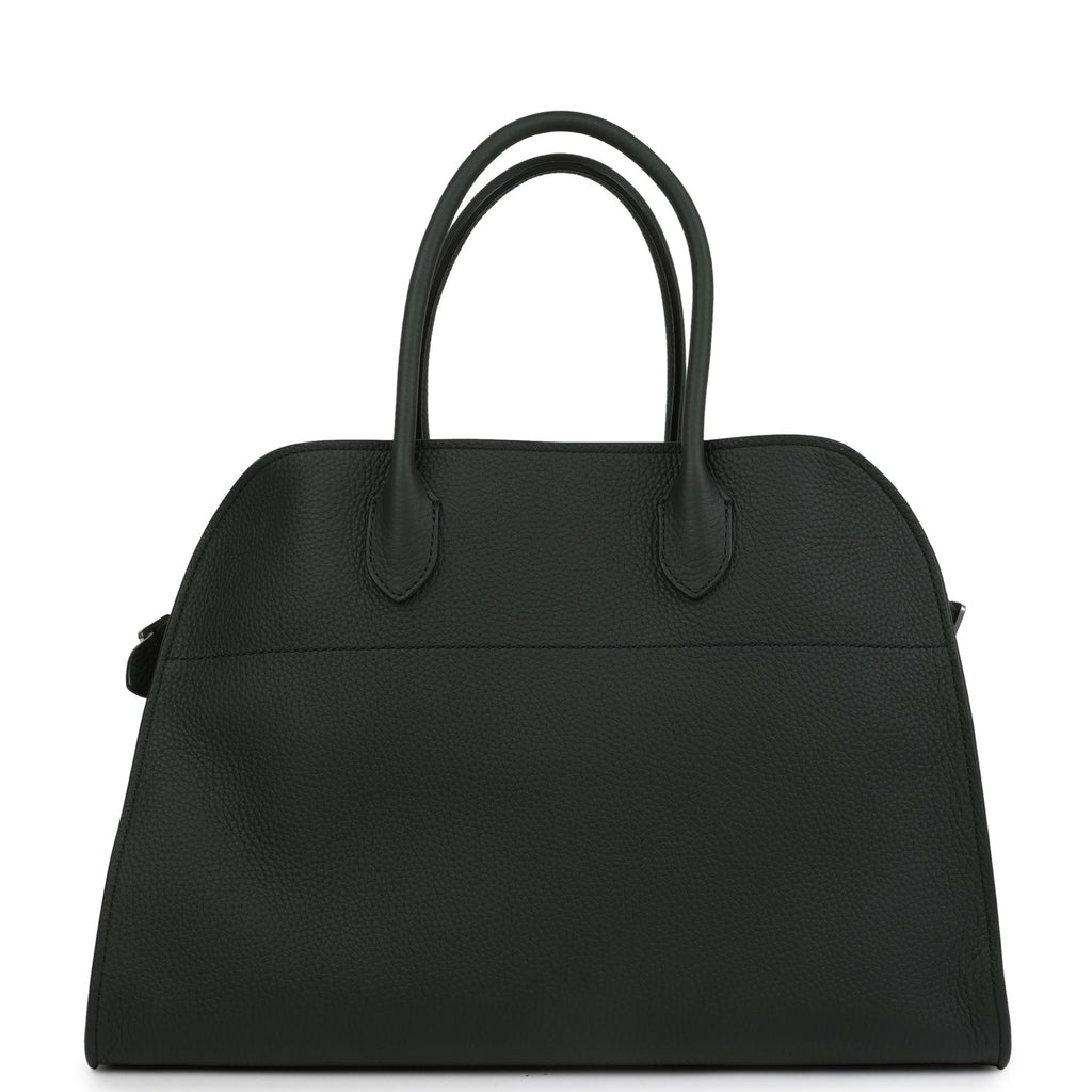 The Row Soft Margaux 15 Bag Dark Pine Calfskin Silver Hardware - Image 5