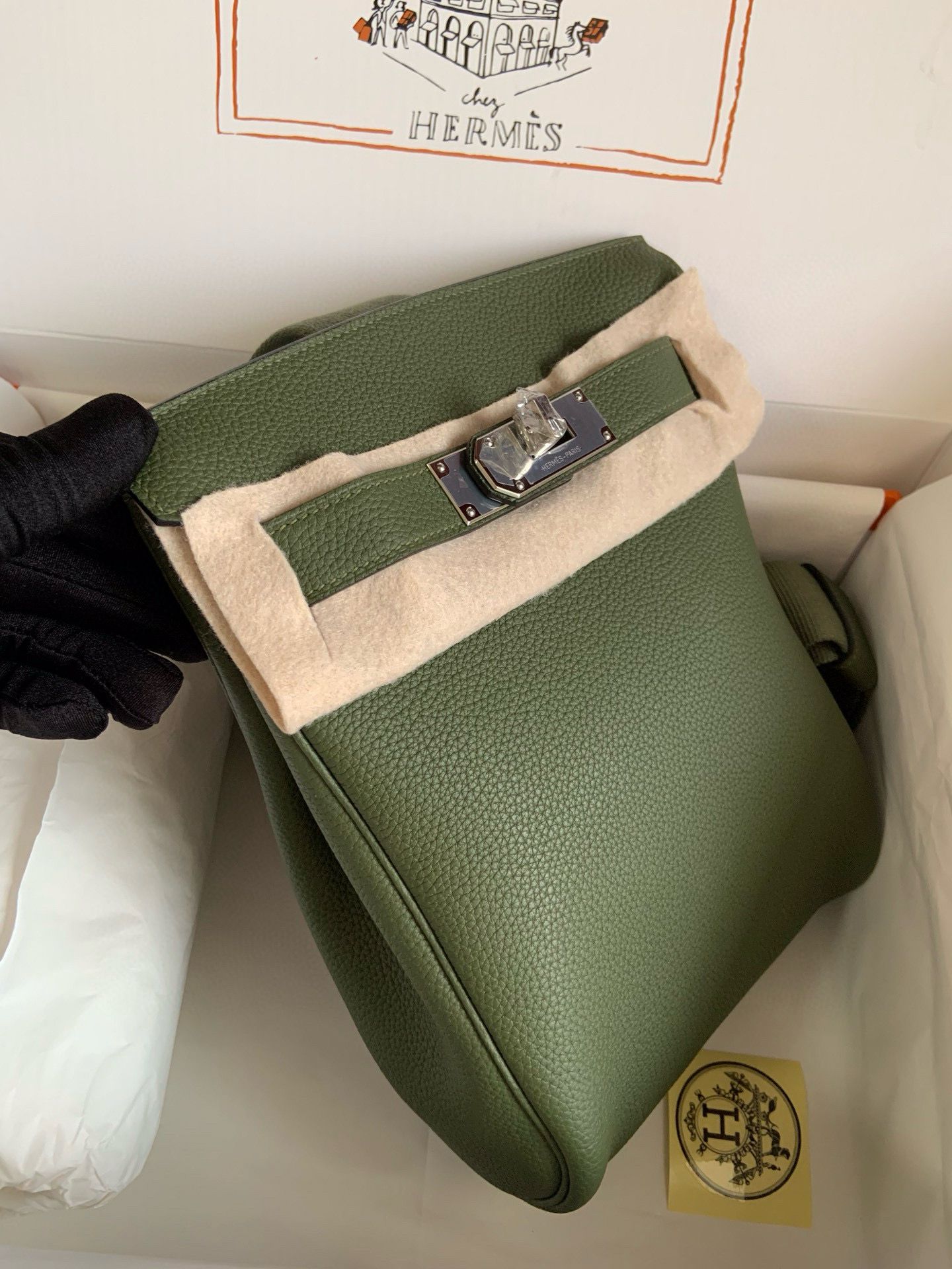 Hermes Hac a Dos PM Backpack in Canopee Clemence Leather - Image 5