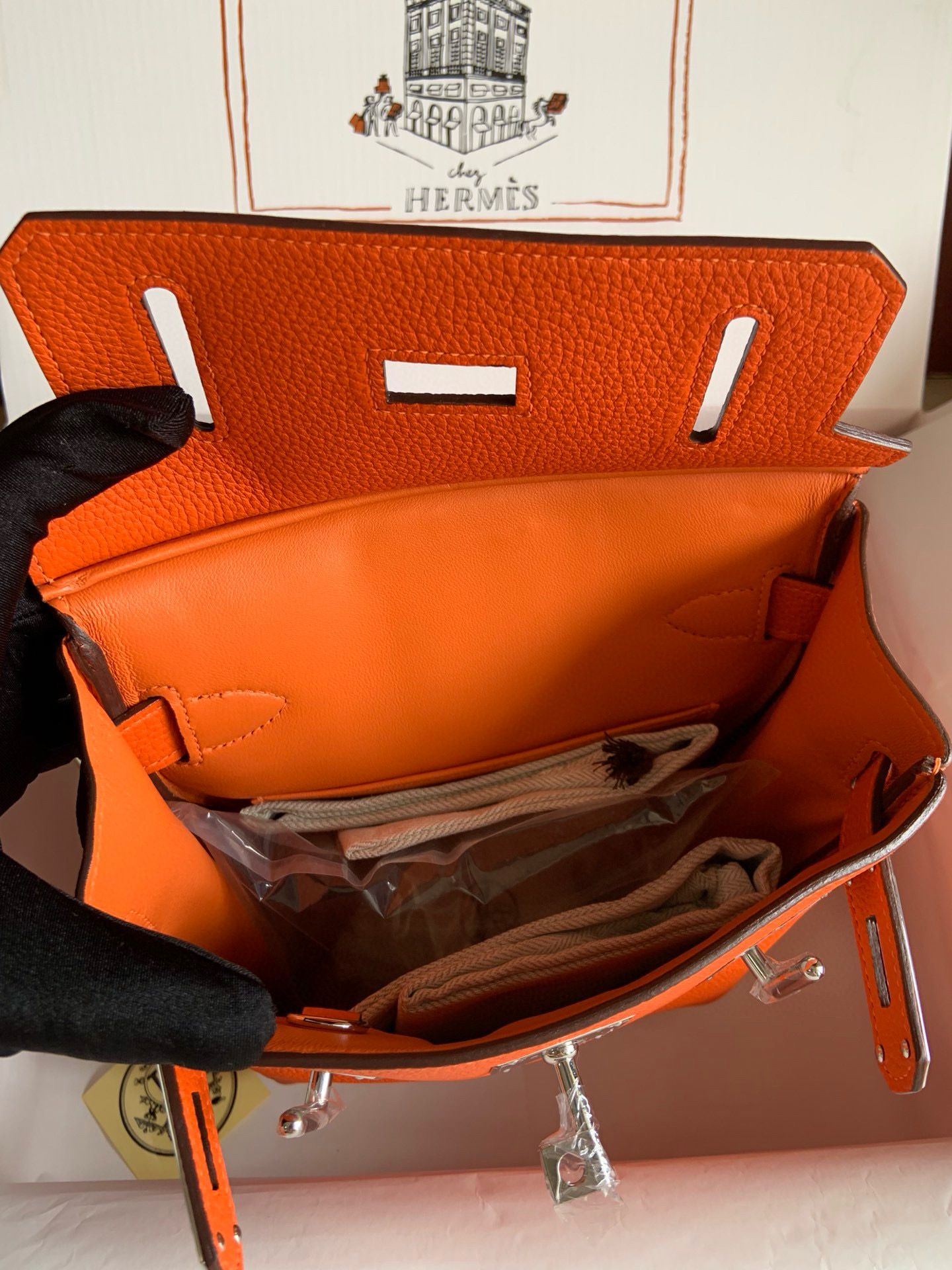 Hermes Hac a Dos PM Backpack in Orange Clemence Leather - Image 8