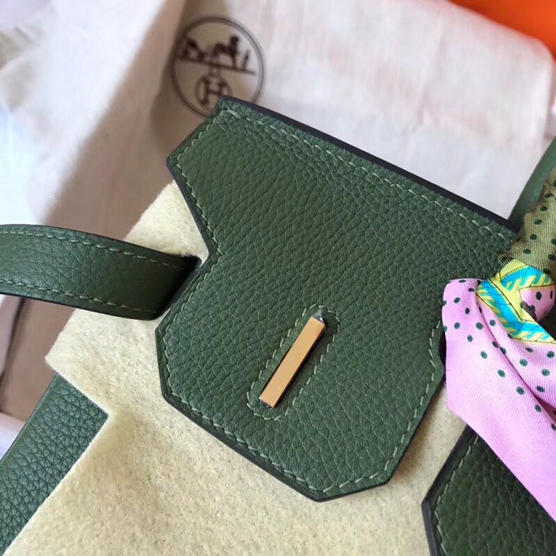 Hermes Birkin 30 Handmade Bag In Canopee Clemence Leather - Image 3