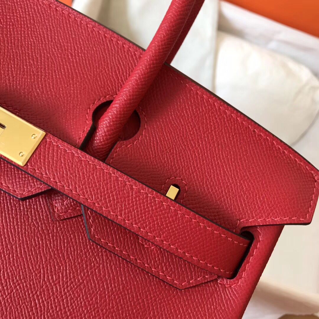 Hermes Birkin 30 Handmade Bag In Red Epsom Leather - Image 3