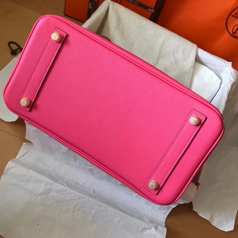 Hermes Birkin 30 Handmade Bag In Rose Lipstick Epsom Leather - Image 6